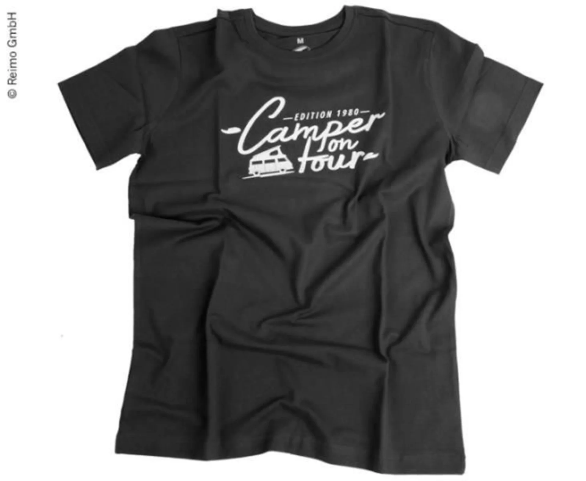 Herren T-Shirt Camper on Tour Collection - Holiday Travel Schwarz