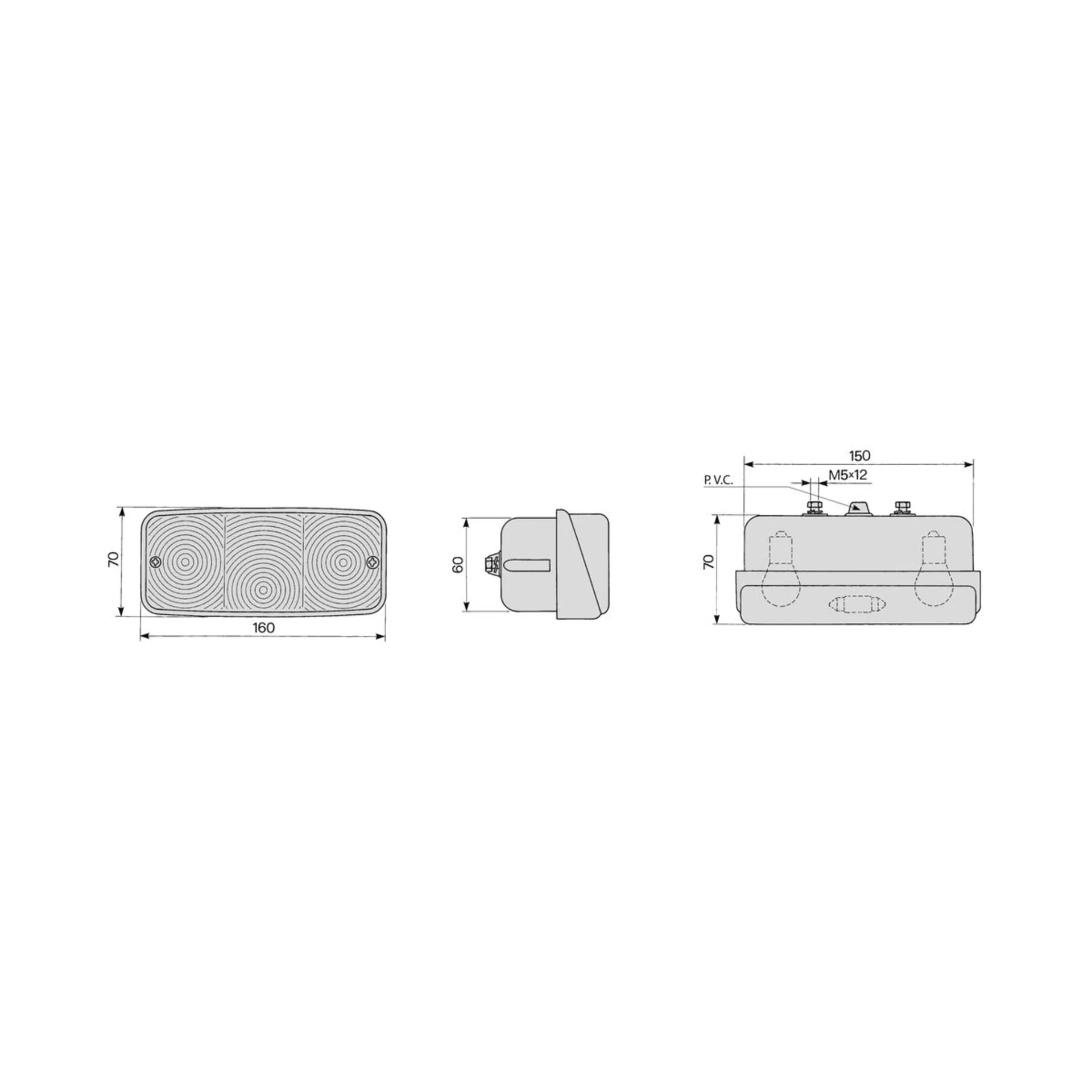 COBO - Blink-Brems-Schlussleuchte, links 160 x 70 mm, links