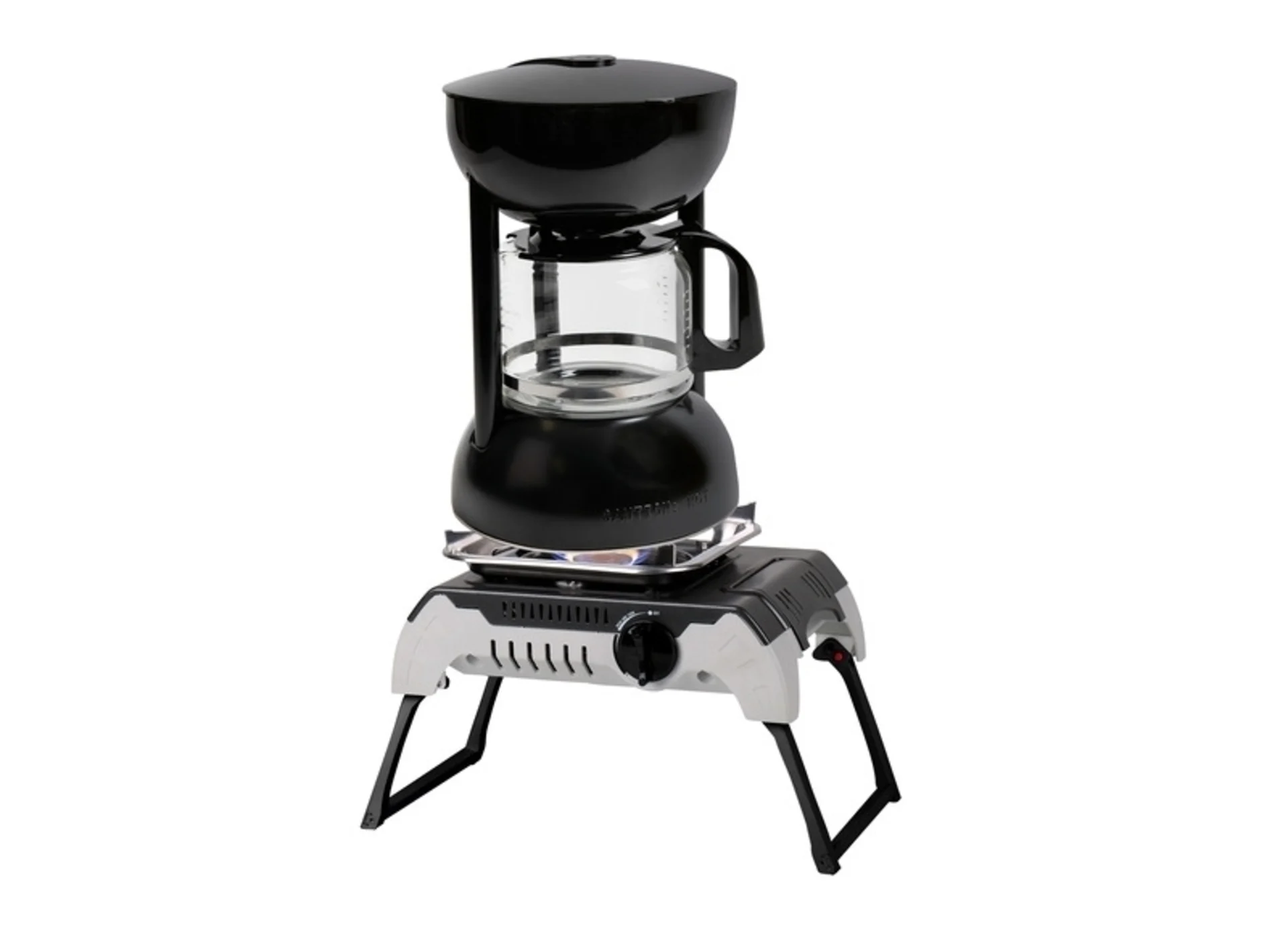 CAMP4 Kaffeemaschine für Gaskocher, 10 Tassen, schwarz