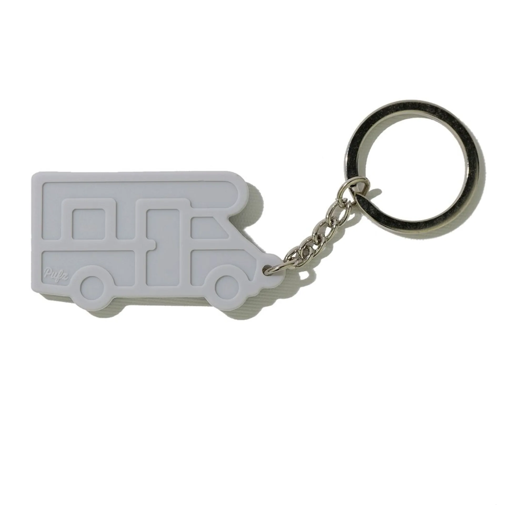 Pufz : porte-clés camping-car gris