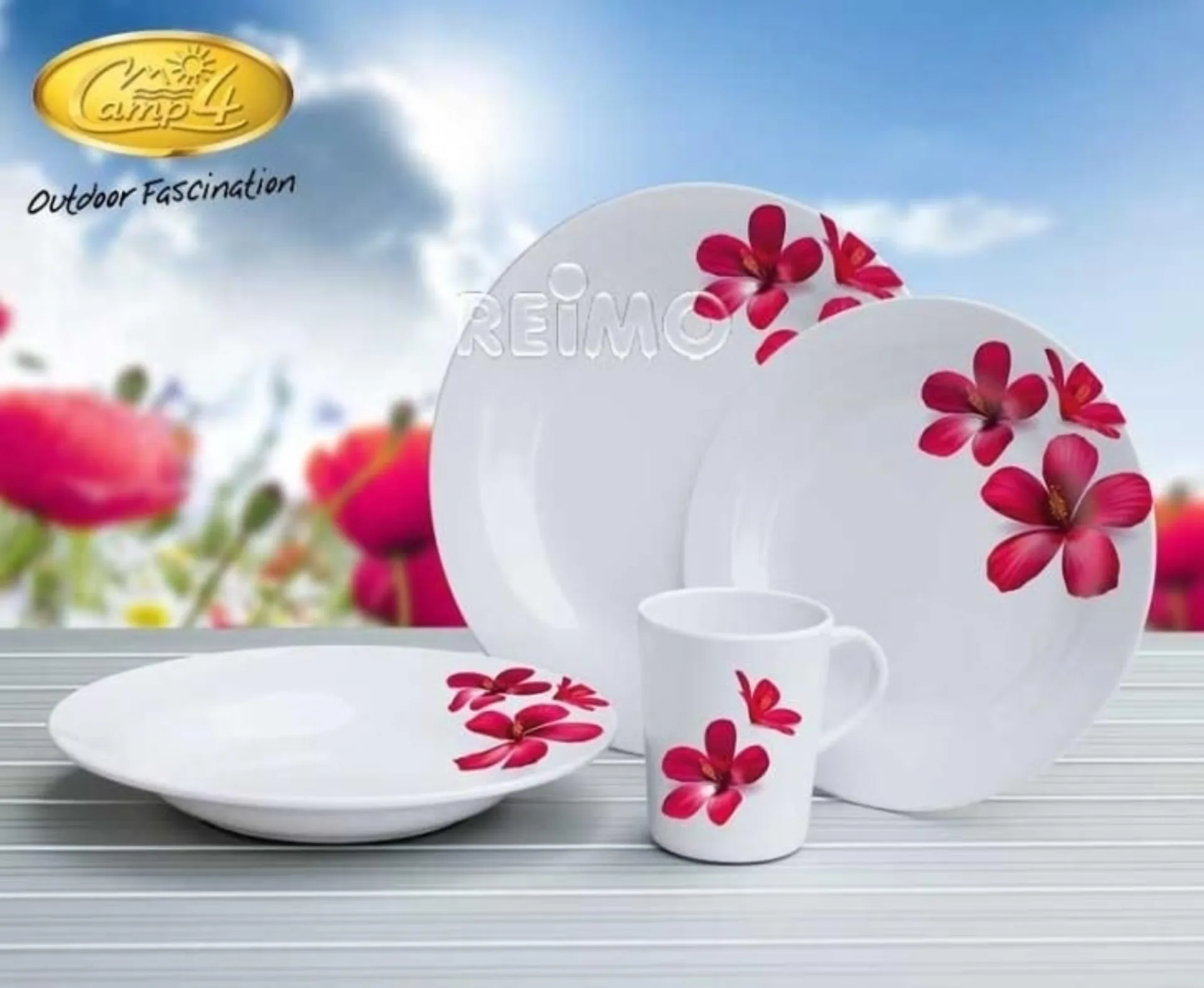 Set de vaisselle HIBISCUS 8pcs