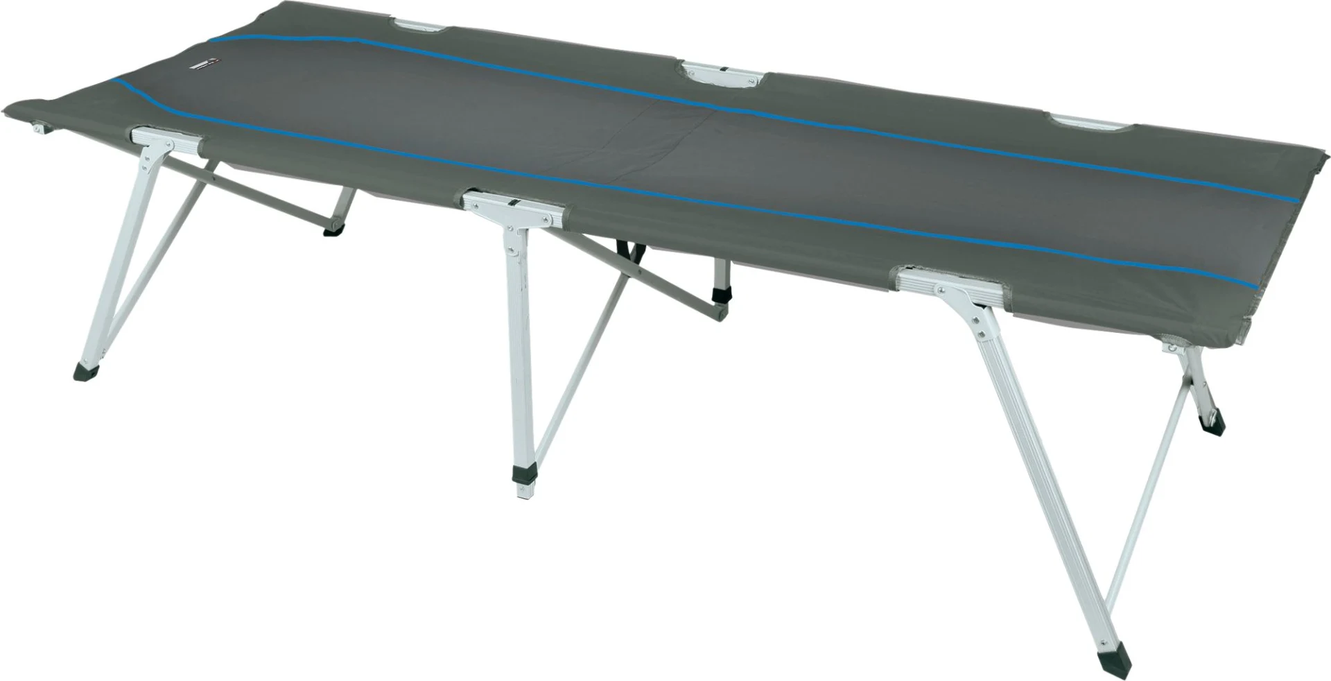 High Peak Toledo XL Camping Faltbett 205 x 78 x 51 cm dunkelgrau / blau