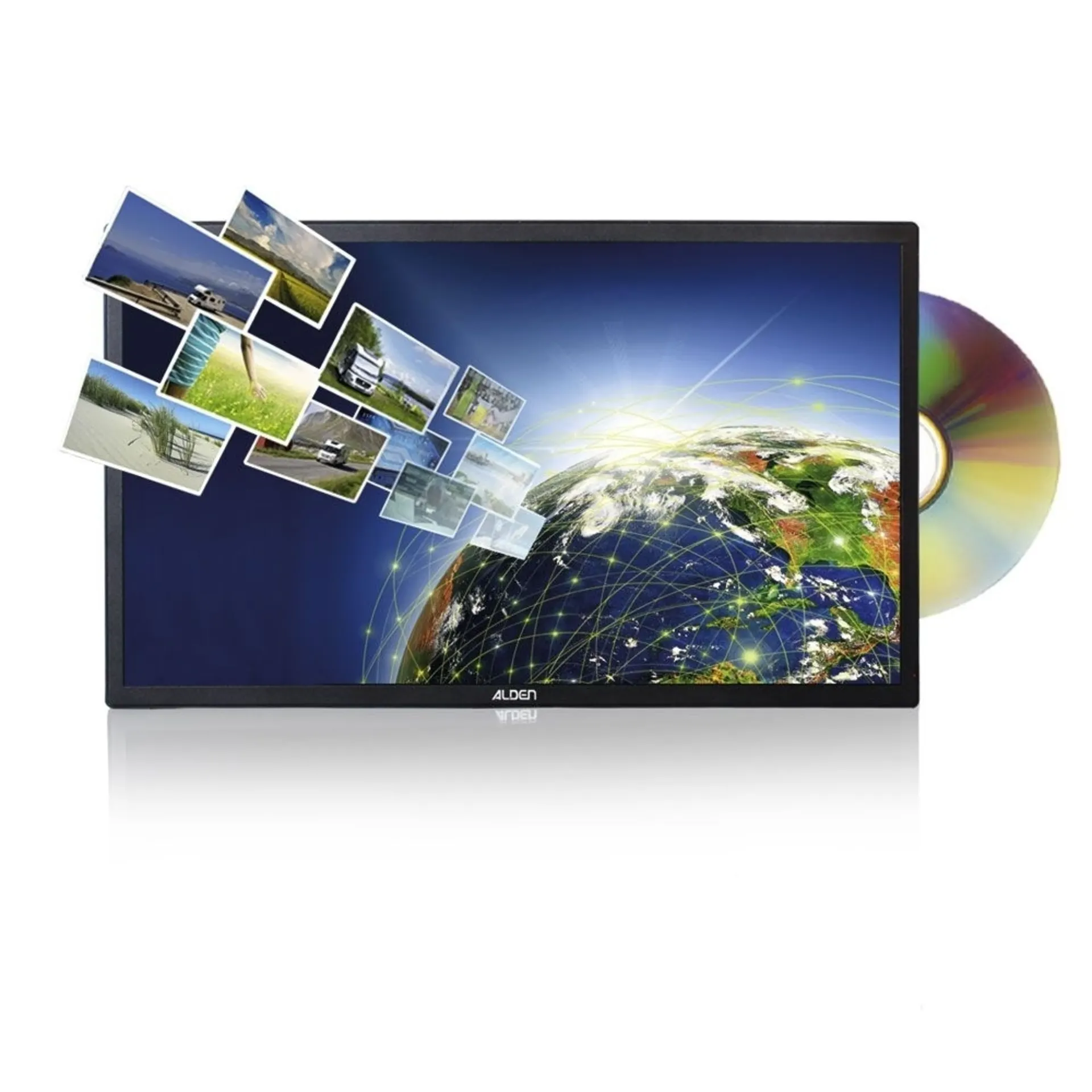 Système satellite automatique Alden Onelight EVO 60 Ultrawhite, y compris A.I.O. EVO HD Téléviseur 24 pouces