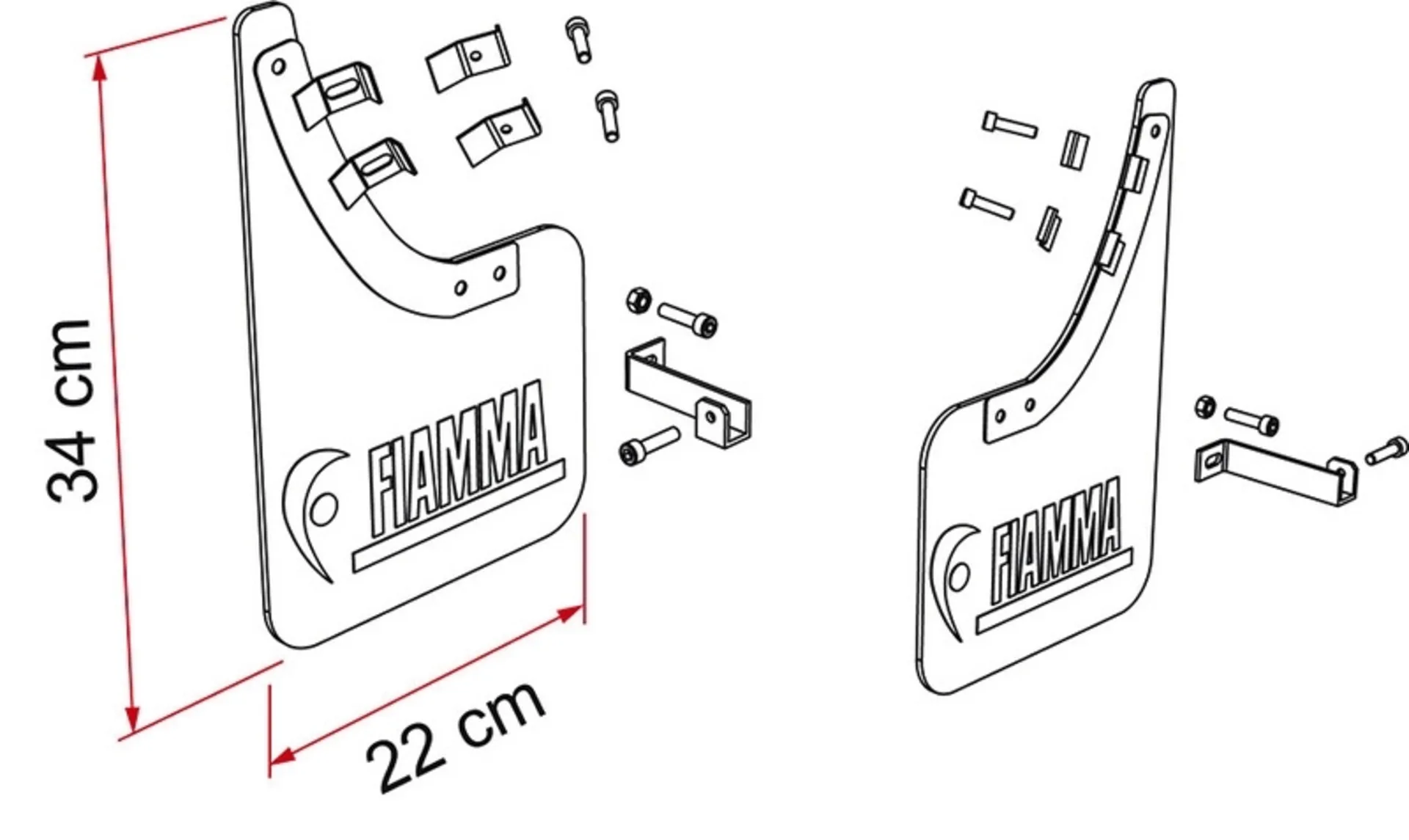 Bavettes pour Fiat Ducato à partir de 06/2006 (avant, 2 pièces)