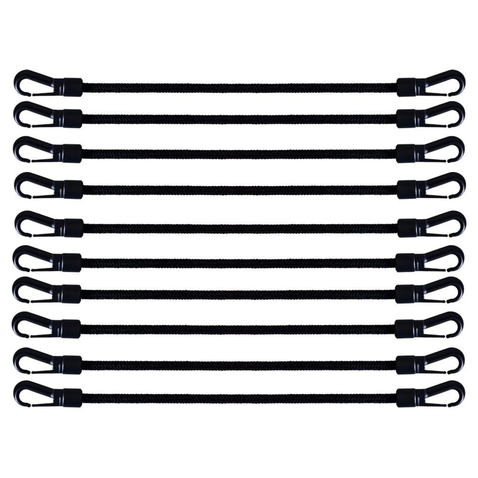 Hindermann Tendeur en caoutchouc avec crochet en plastique 27 cm Set de 10 pièces