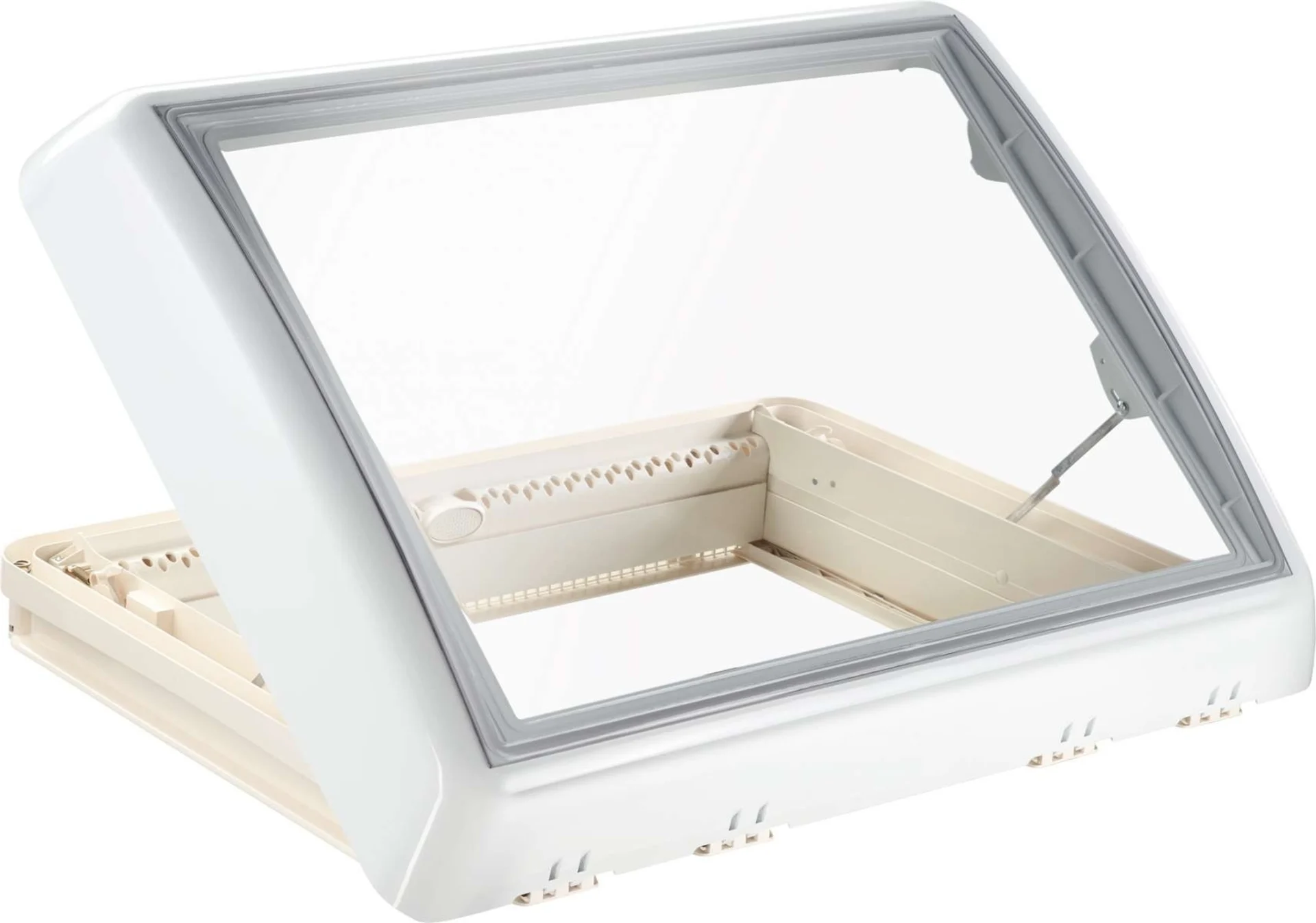 Dometic Midi Heki Style 700 x 500 mm Dachfenster weiß mit Handkurbel / mit Zwangsbelüftung Dometic Midi Heki Style 700 x 500 mm Dachfenster weiß mit Handkurbel / mit Zwangsbelüftung