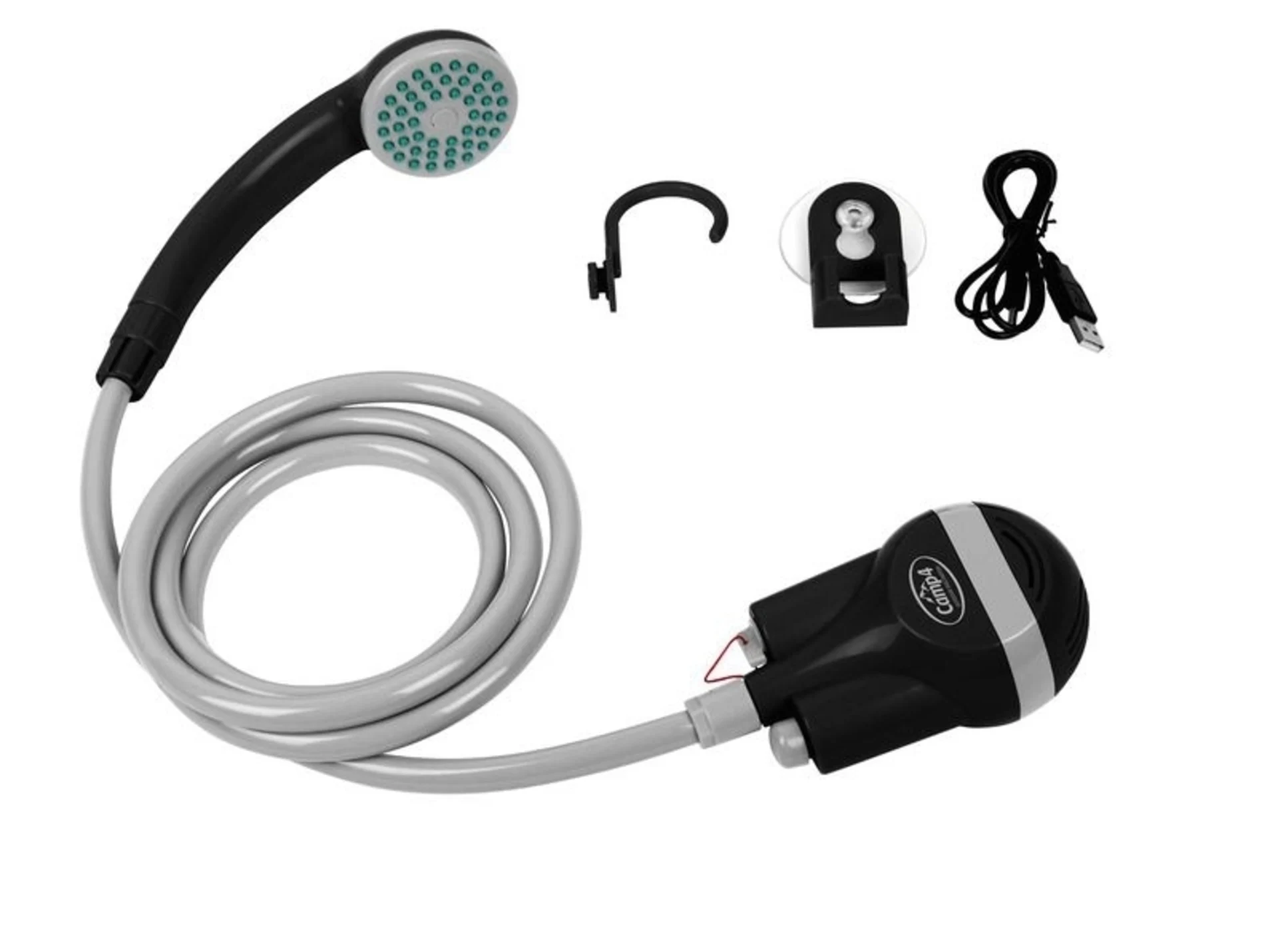 Kit de douche à batterie avec pompe immergée et câble de chargement USB