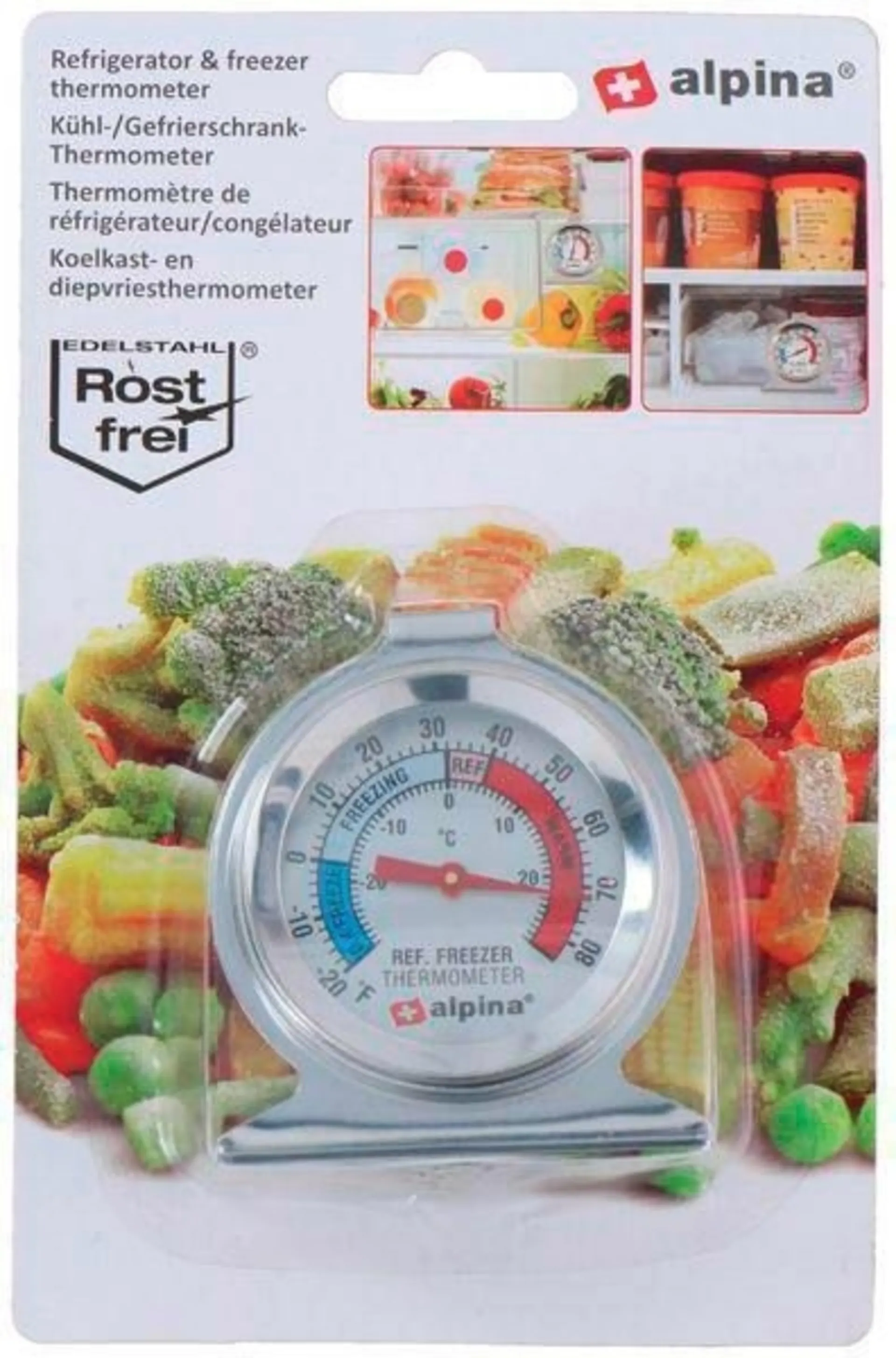 Thermomètre Alpina pour réfrigérateur/congélateur