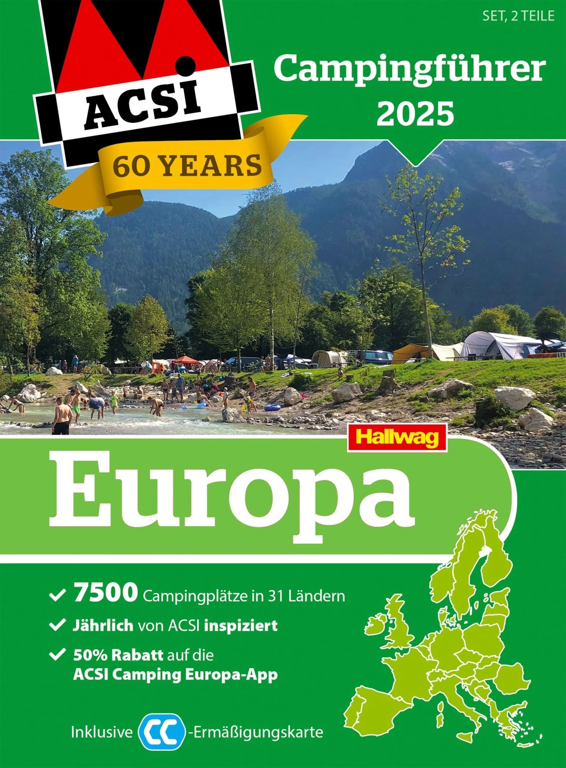 Guide des campings ACSI Europe 2025 avec la carte de réduction CampingCard Guide des campings ACSI Europe 2025 avec la carte de réduction CampingCard
