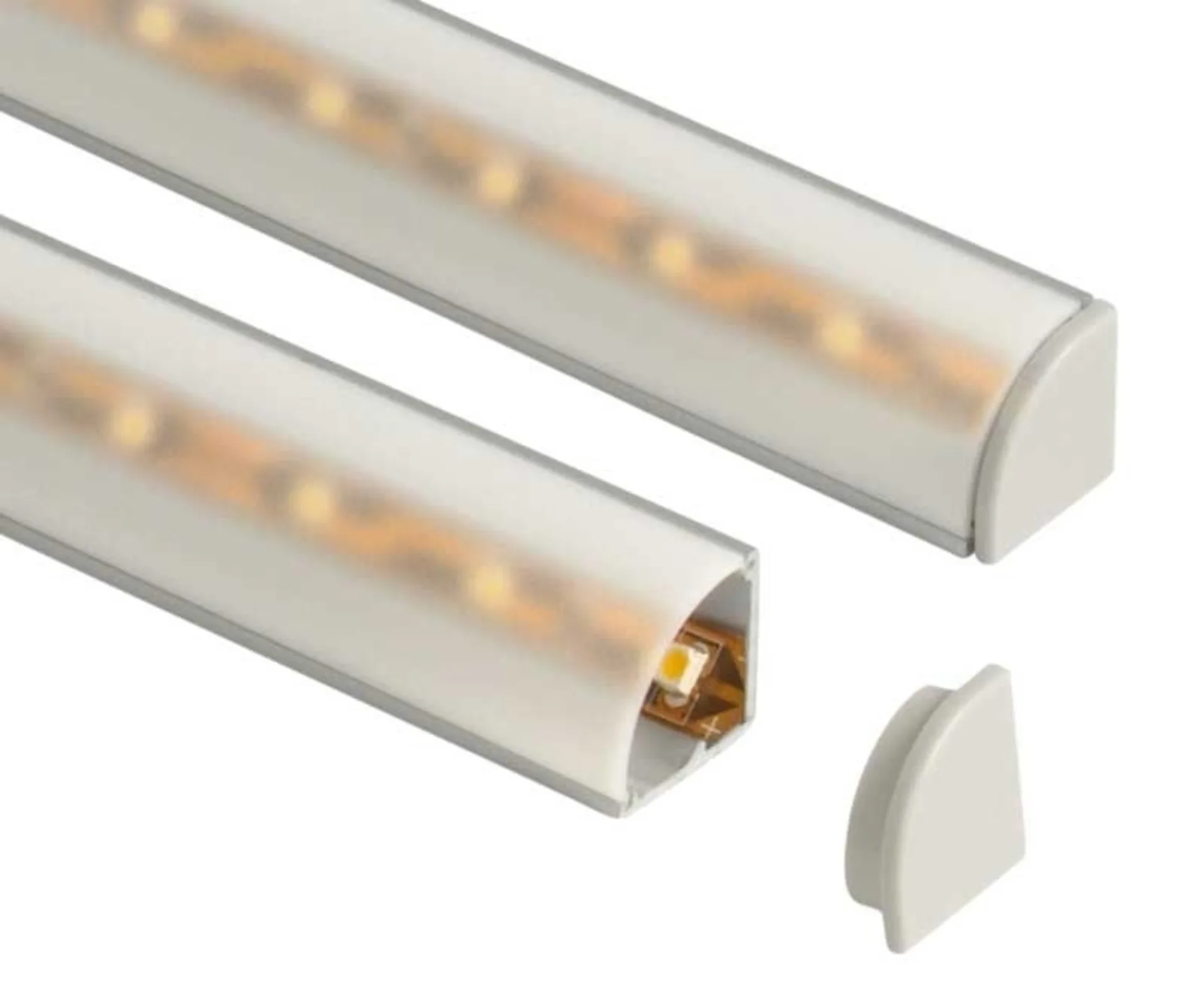 Aluminium Profil für LED-Bänder inklusive Abdeckung und Clips - 1.5m
