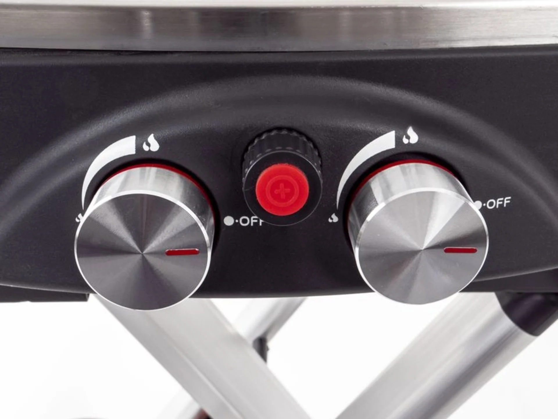 Camp4 Trolley Grill mit Piezo-Zündung und 2-Kochplatten