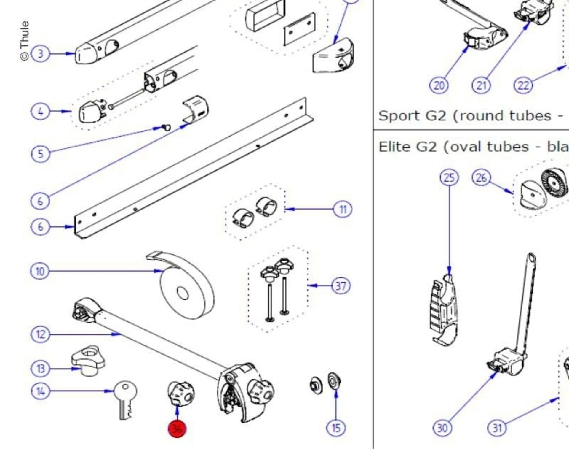Bouton sans serrure pour Bike Arm