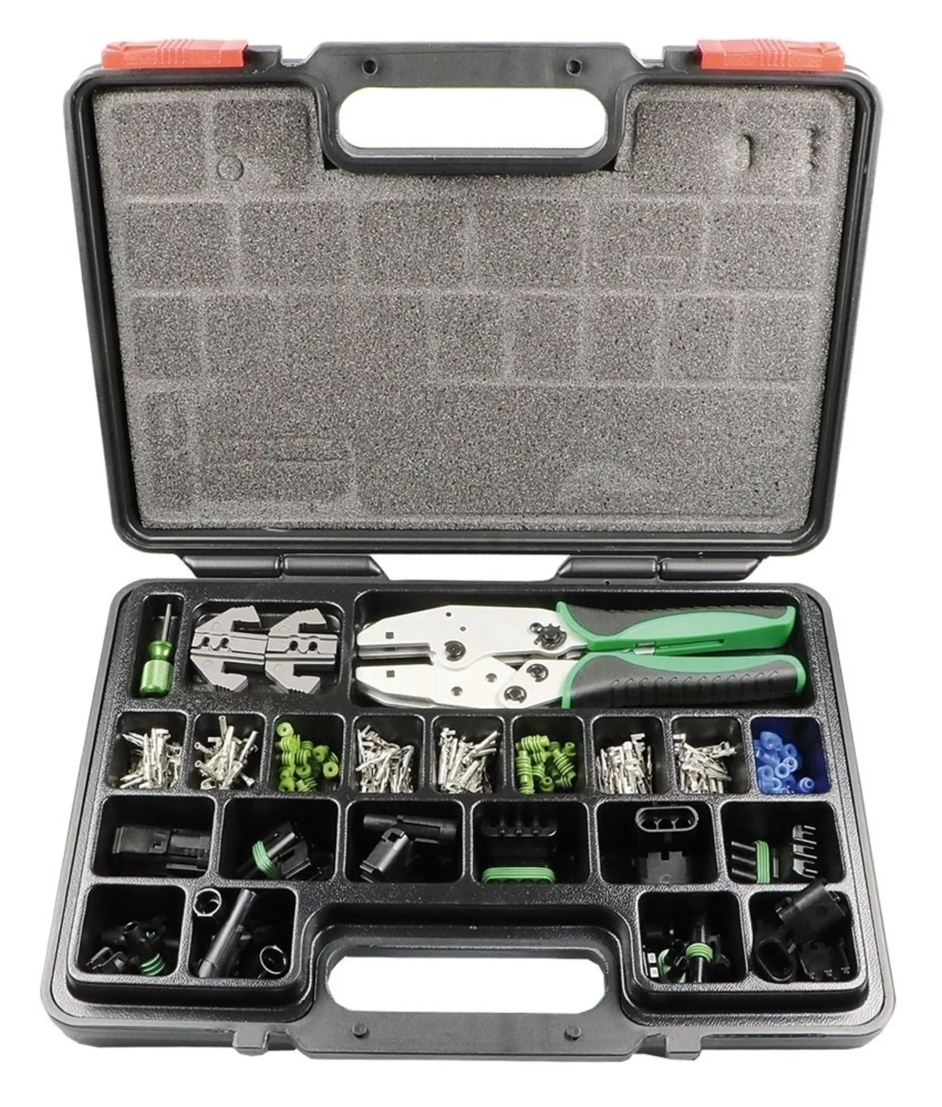 Sortiment DELPHI Weather Pack mit Presszange Presszange mit Einsätzen H6 & H7