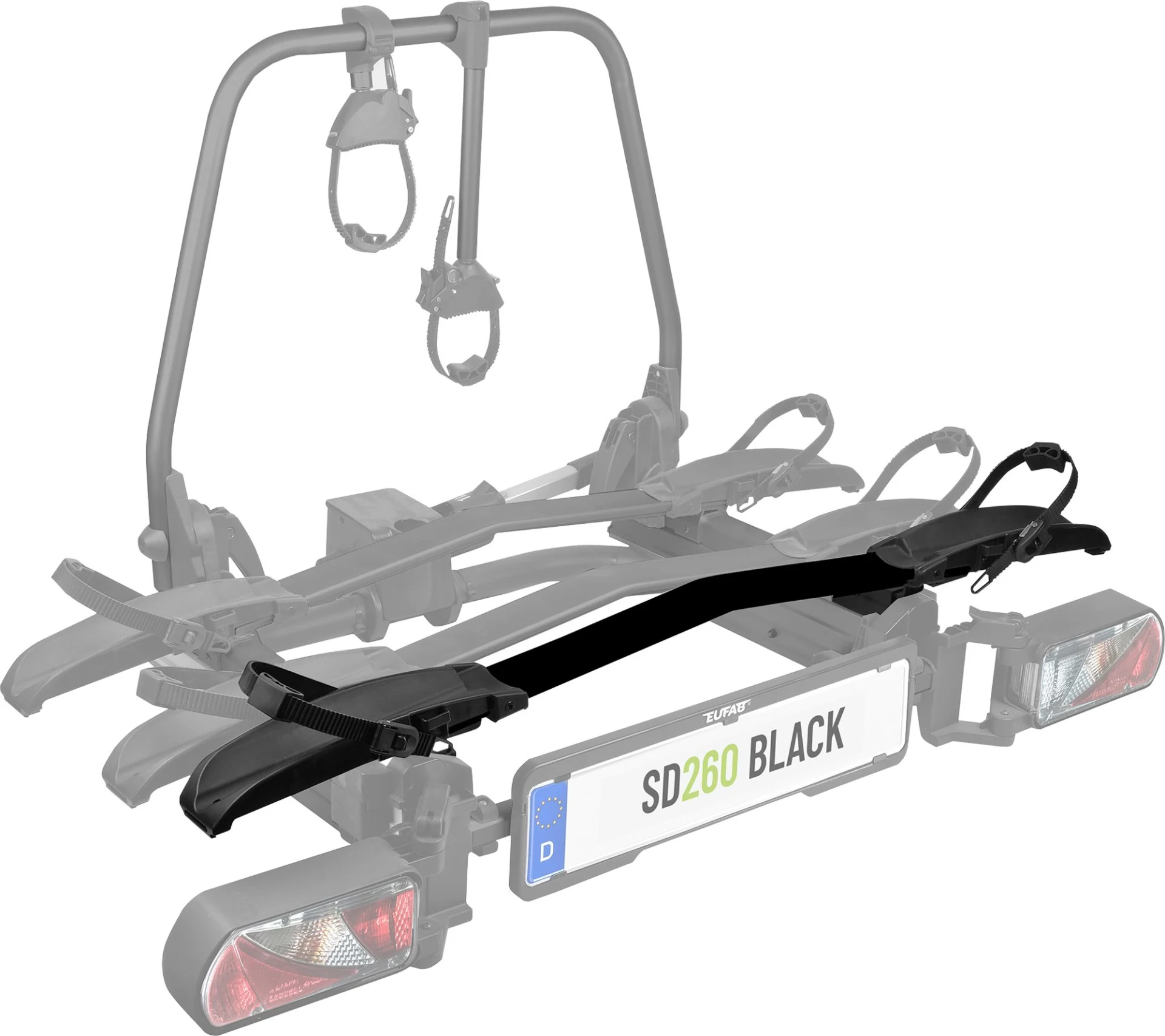 Eufab Erweiterungsschiene 3. Fahrrad für SD260 Kupplungsträger schwarz