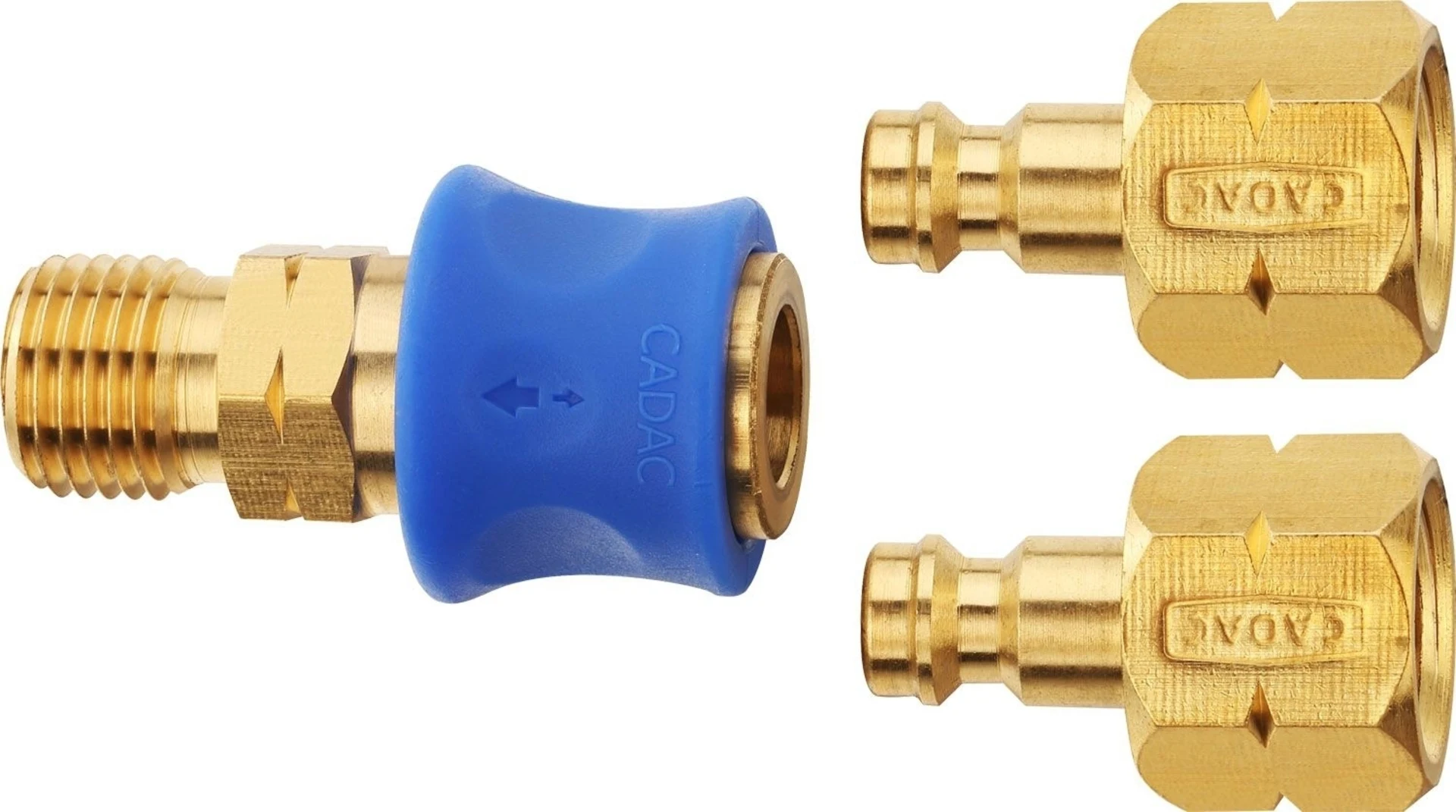 Cadac Quick Release double raccord pour barbecue à gaz et tuyau droit