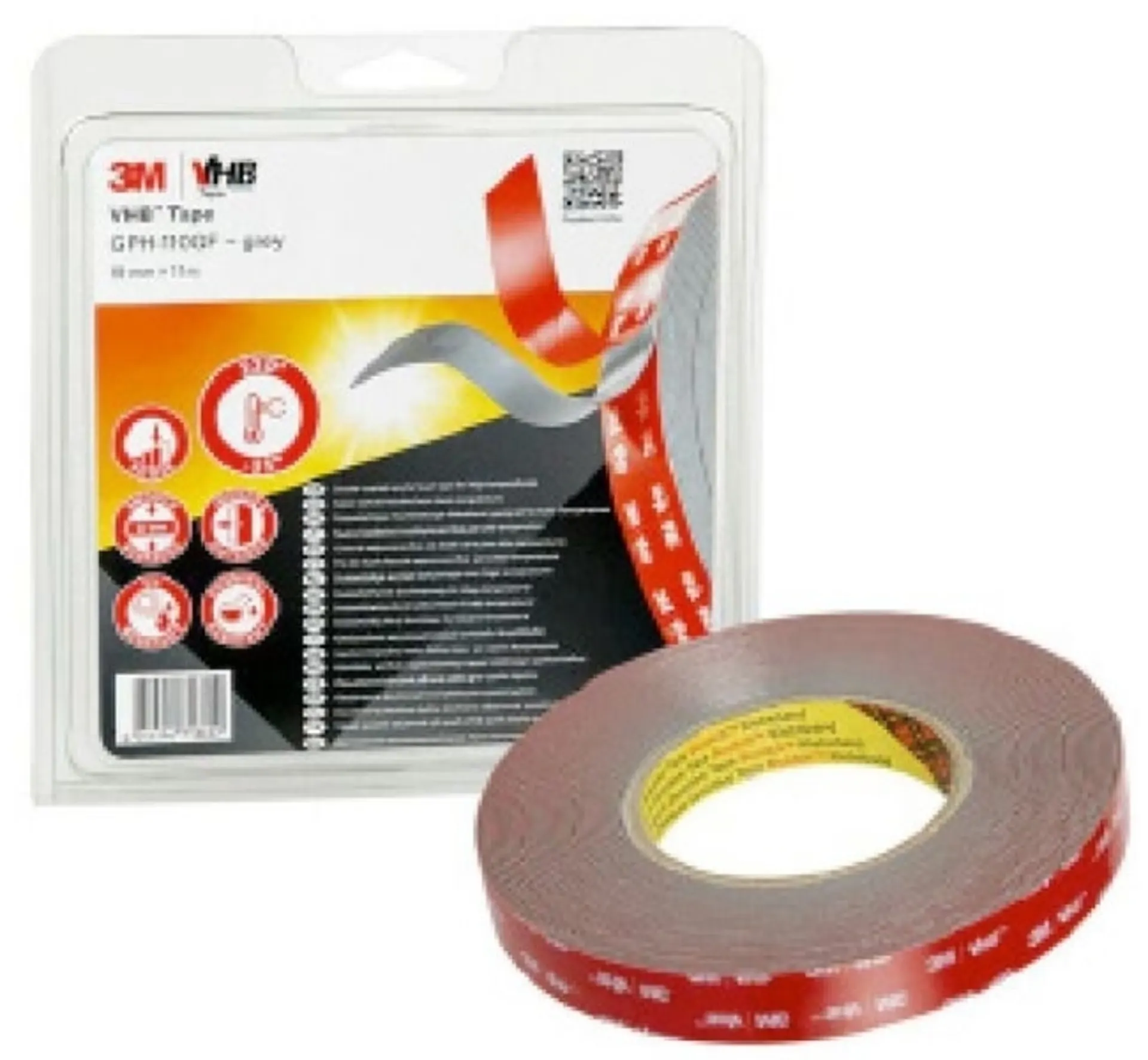 Doppelseitiges Klebeband 19mm x 11m, 1.1mm Dicke