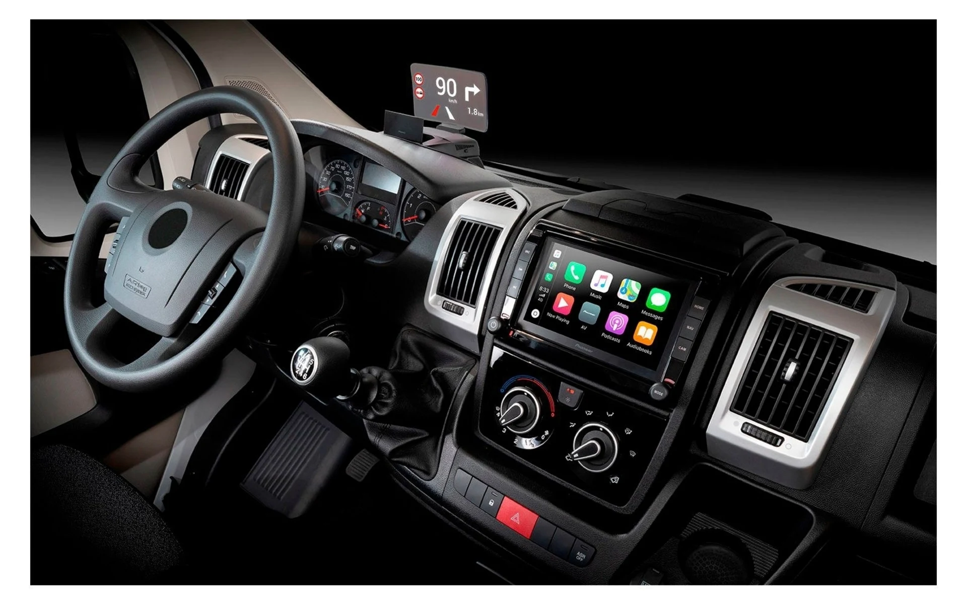 Pioneer Headup-Display Erweiterung für Fiat Ducato 8