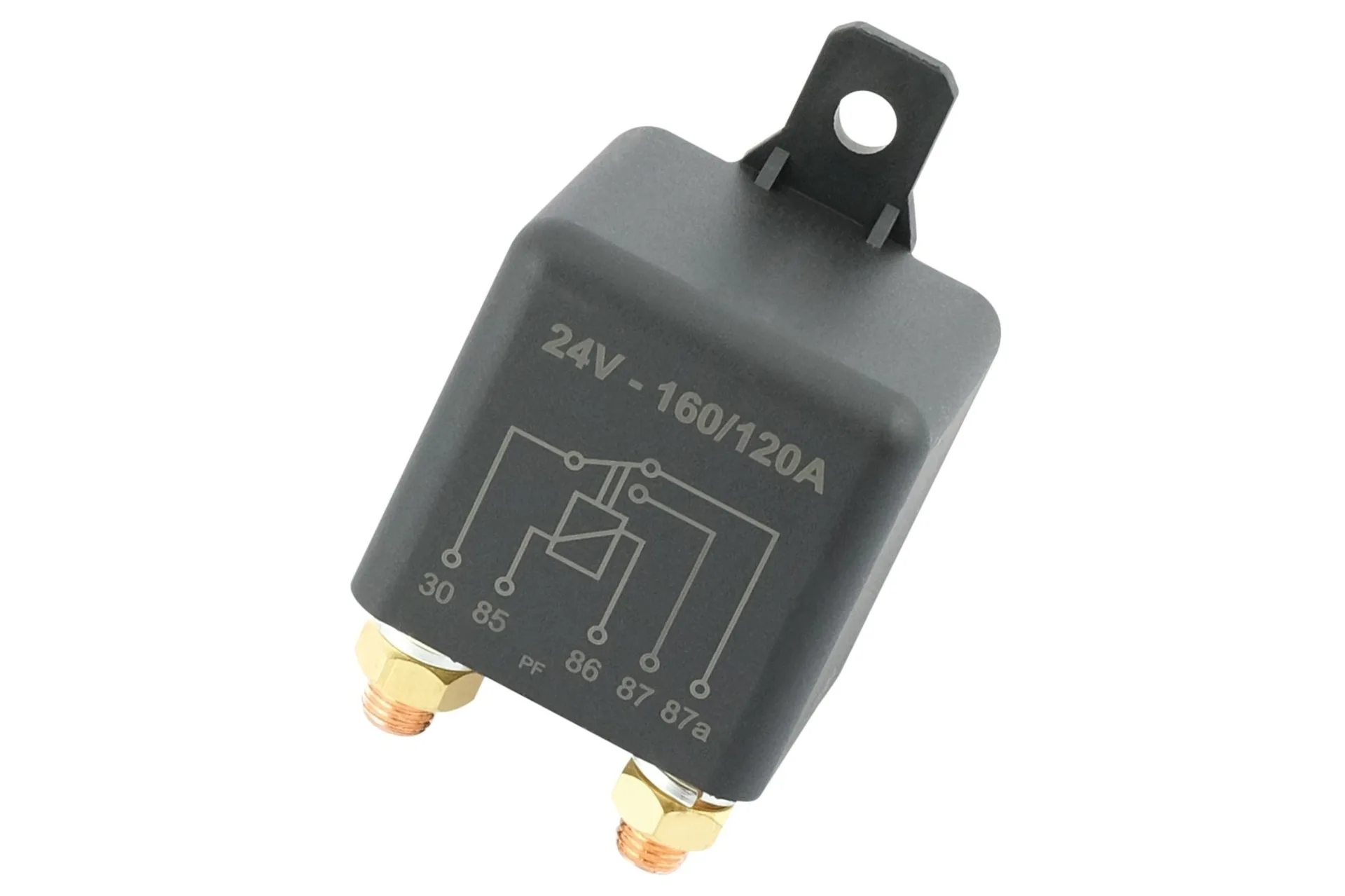 Relais inverseur haute performance 24 V 160/120 A, contacts inverseurs 1 - 2, 3 x M6