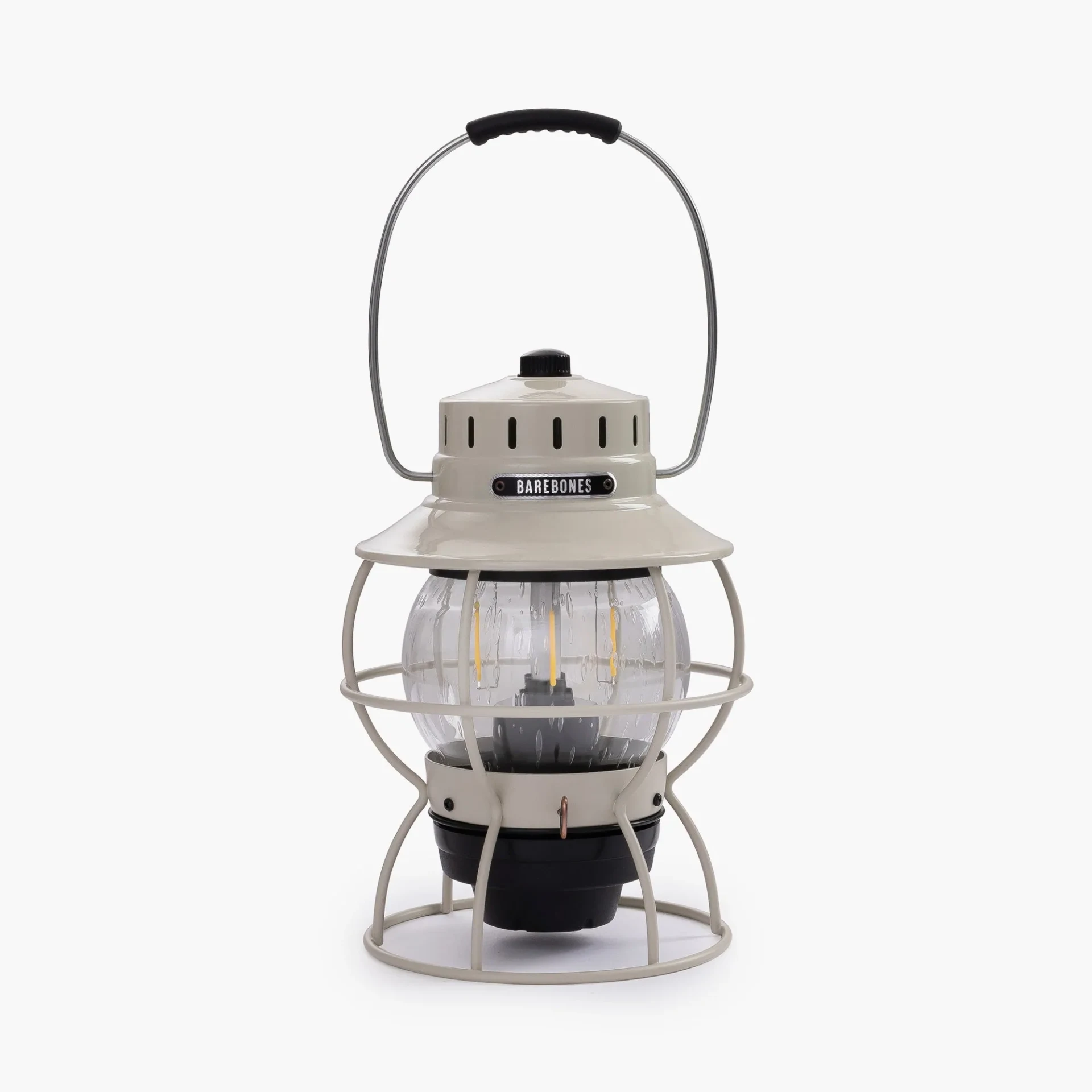 Barebones Railroad Lantern vintage white