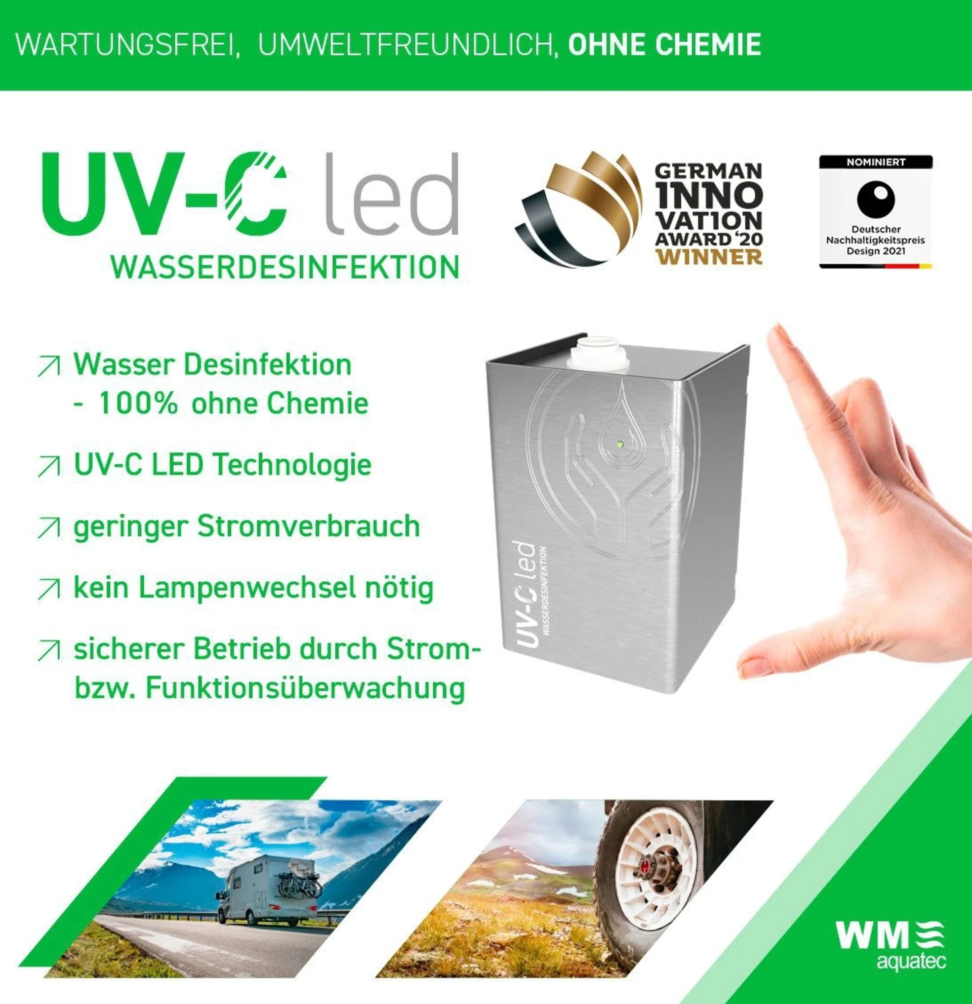 WM Aquatec UV-C LED Trinkwasser-Desinfektionsgerät