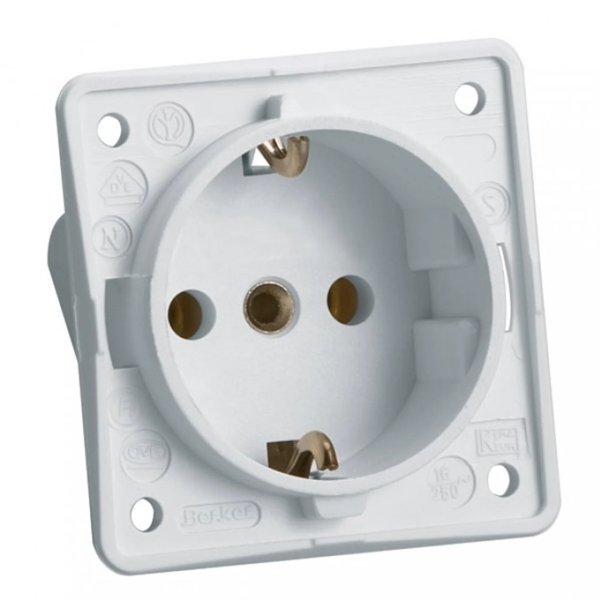 Berker Schutzkontakt-Einbausteckdose 250 V polarweiß