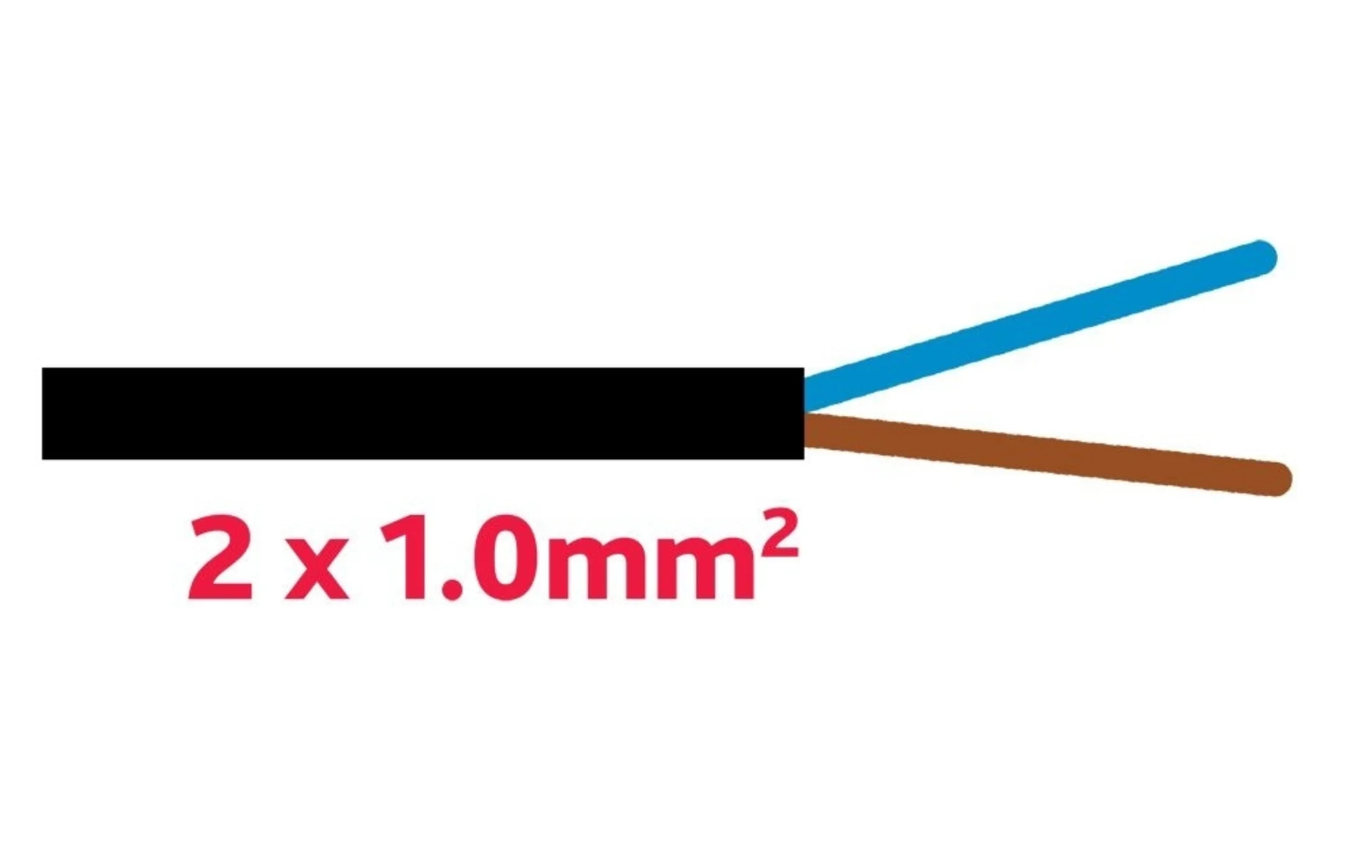 Câble TD 2 x 1.0 mm noir Câble TD 2 x 1.0 mm noir