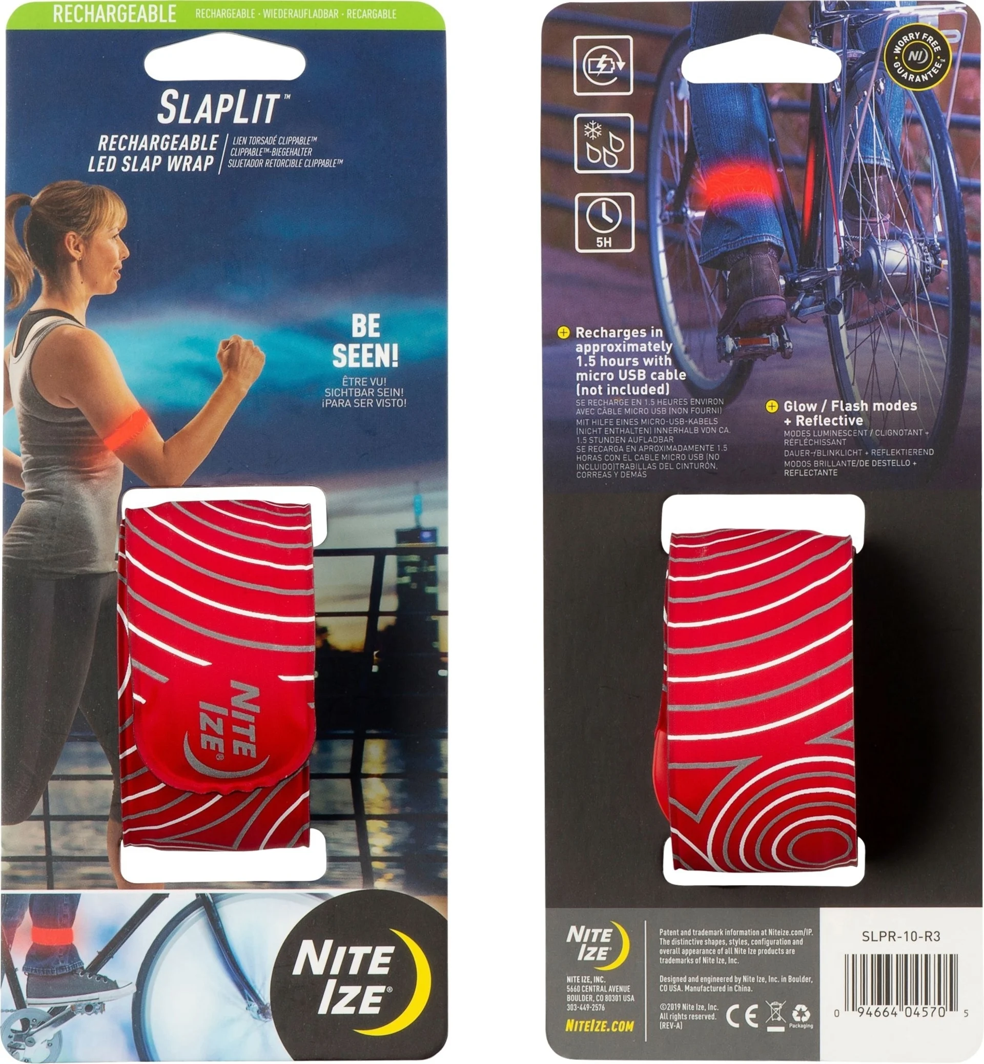Nite Ize SlapLit Rechargeable LED Slap Wrap - Rouge/Red LED
