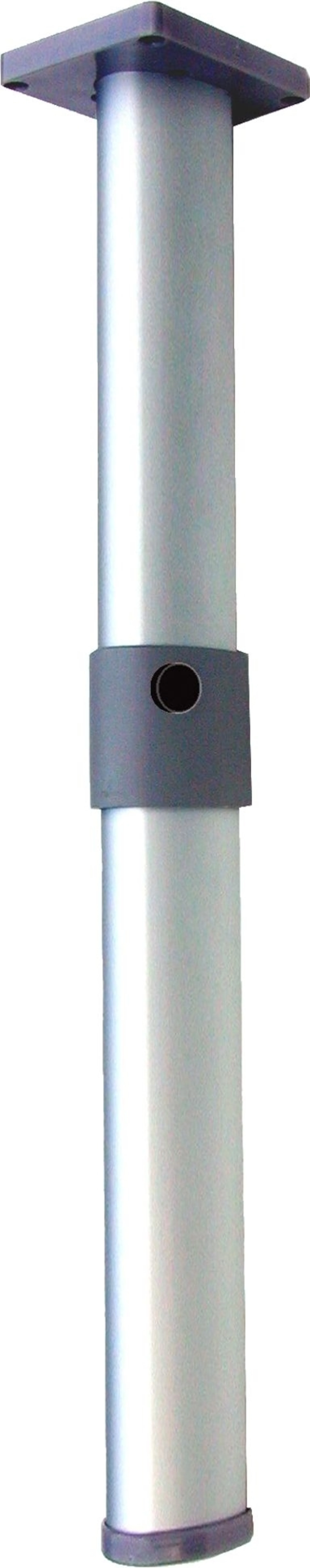 Pied de table articulé Knorz, argent mat, articulation centrale, 675/315 mm