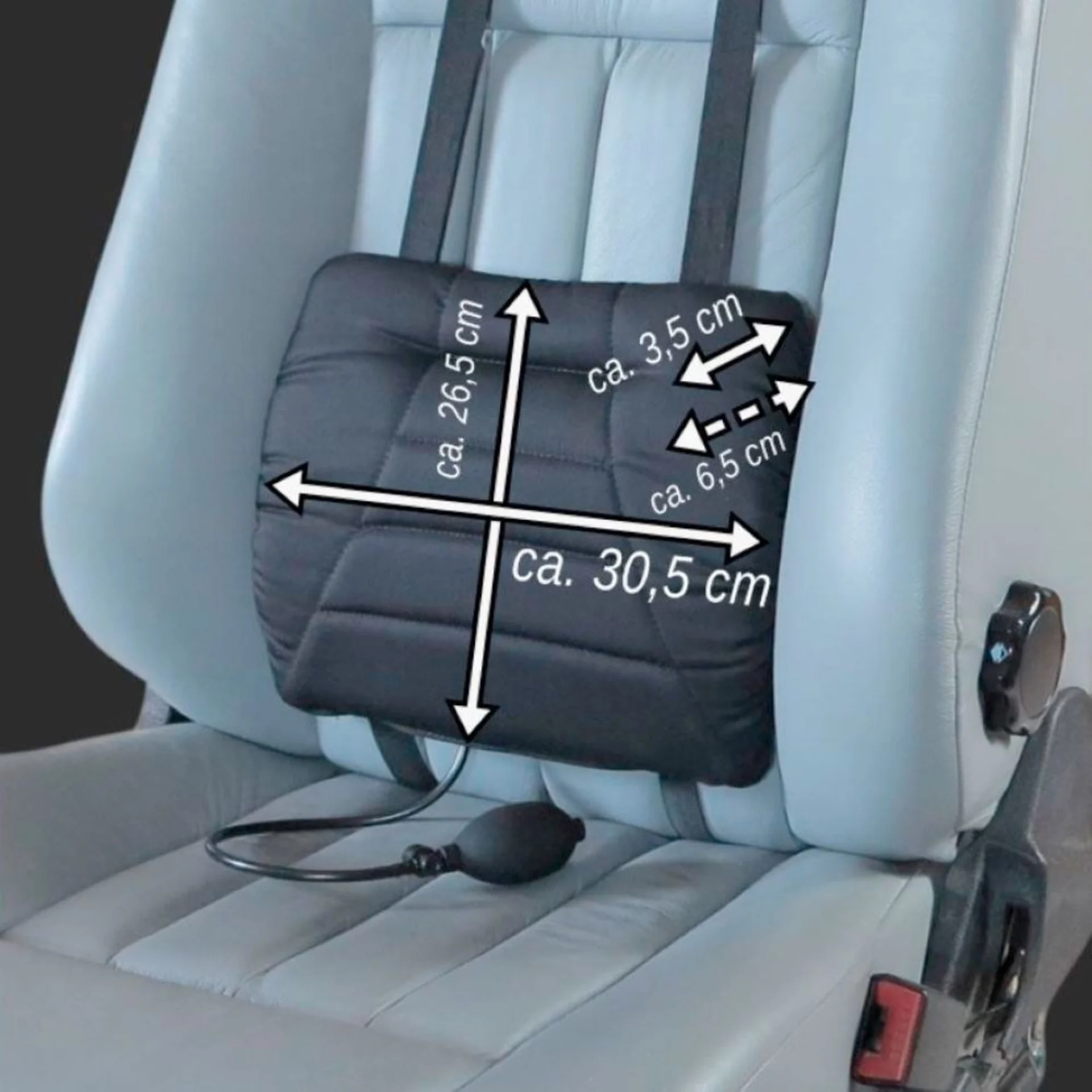 Sitback Comfort Fahrzeug Rückenkissen Schwarz
