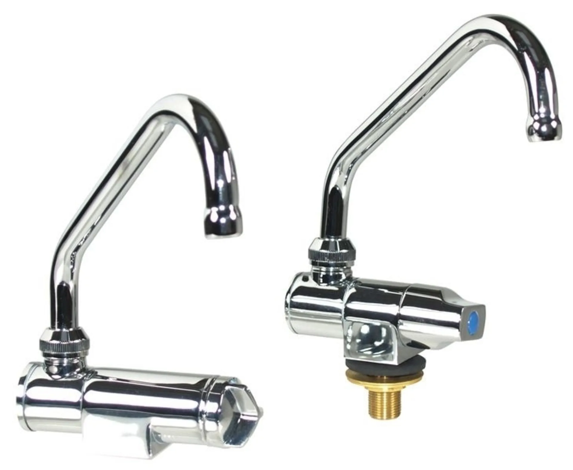 Einhebelmischer mit klapp- und schwenkbarem Auslauf für Waschbecken