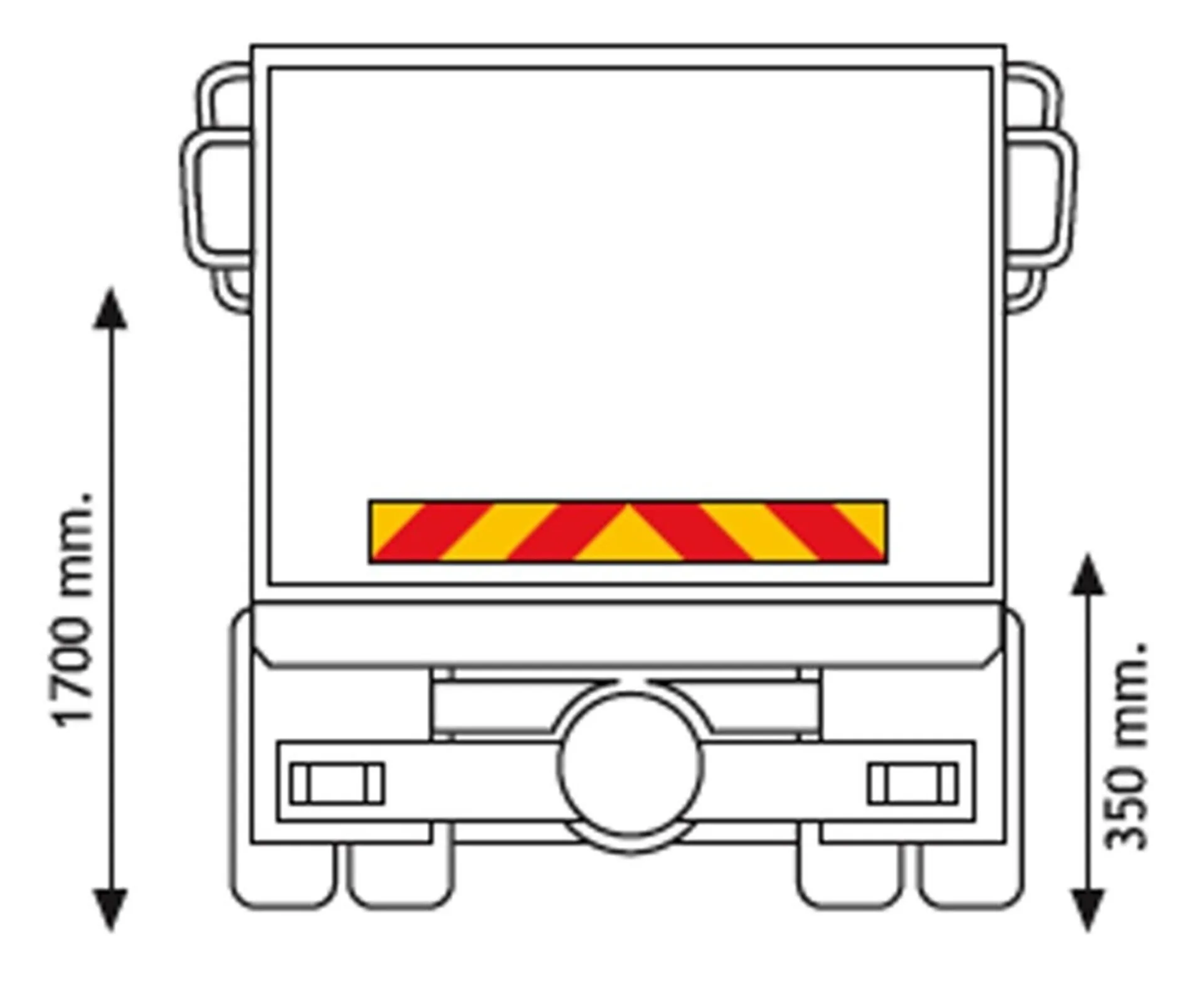 1 Folie für Zugfahrzeuge selbstkl./reflekt. 1’130 x 132 mm, homologiert ECE 70.01