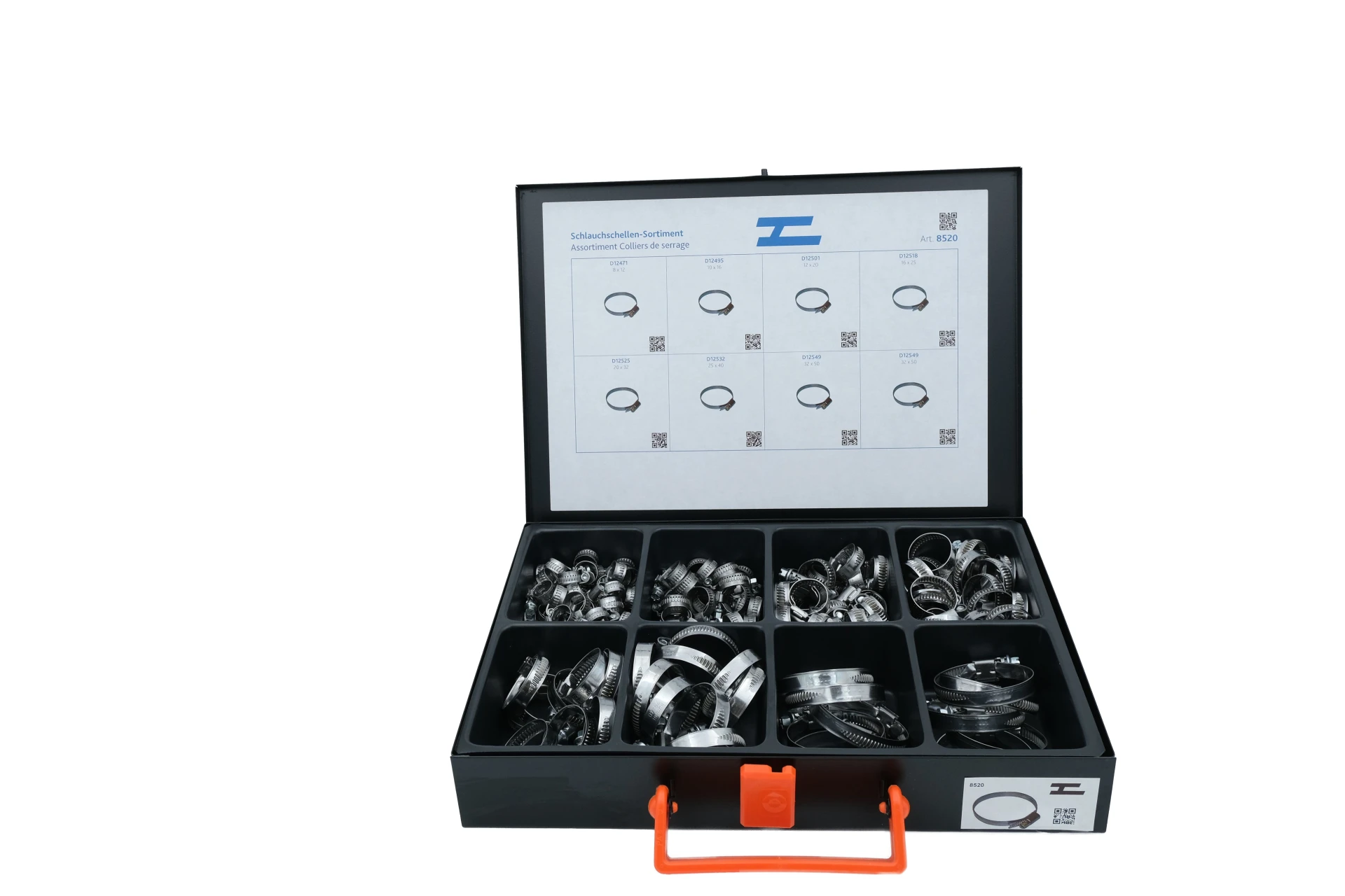 Sortiment NORMA Schlauchschellen Edelstahl A2 - 150 Stk - 8/12 bis 32/50mm