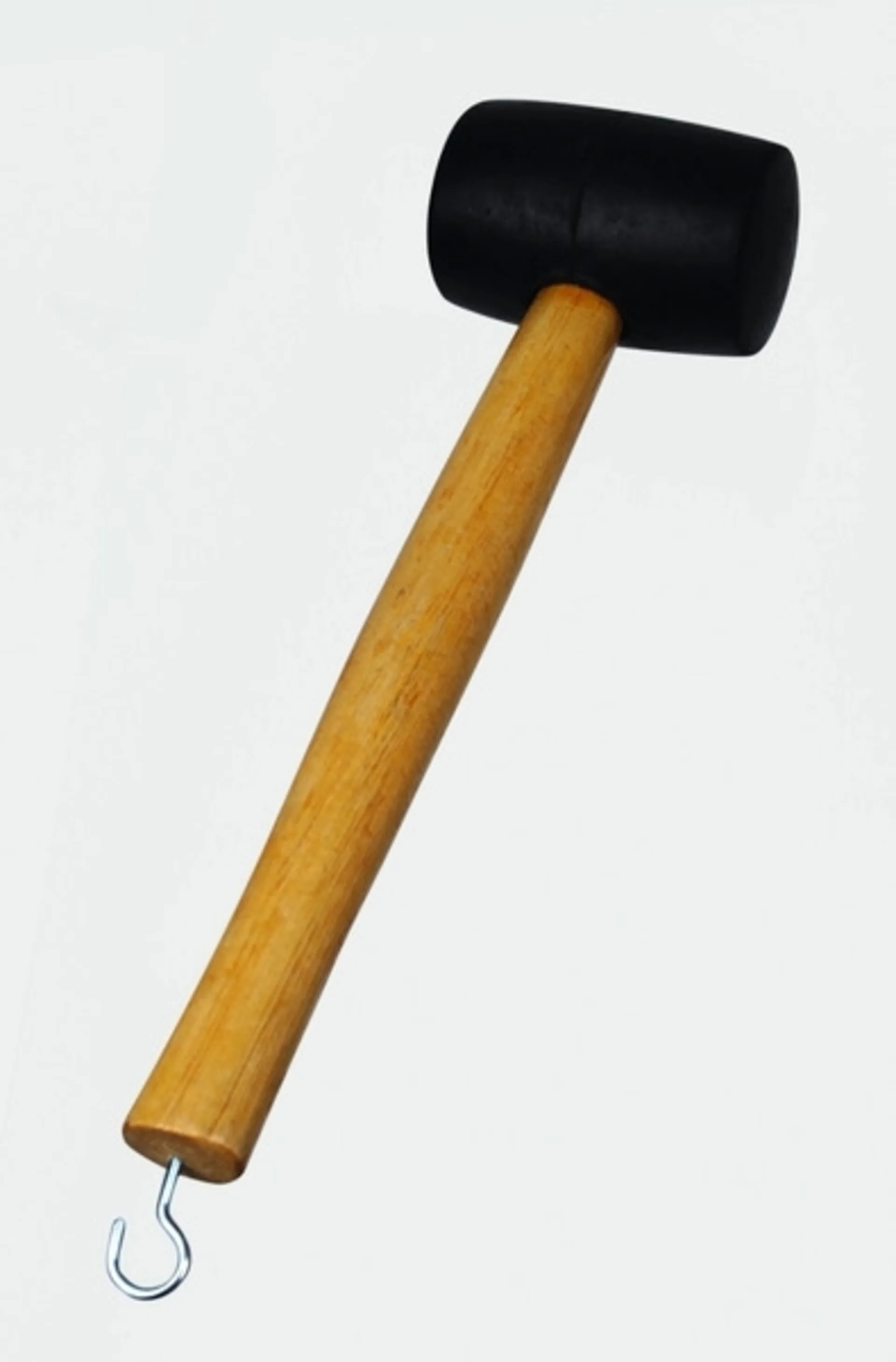 Marteau en caoutchouc avec extracteur de harengs et manche en bois