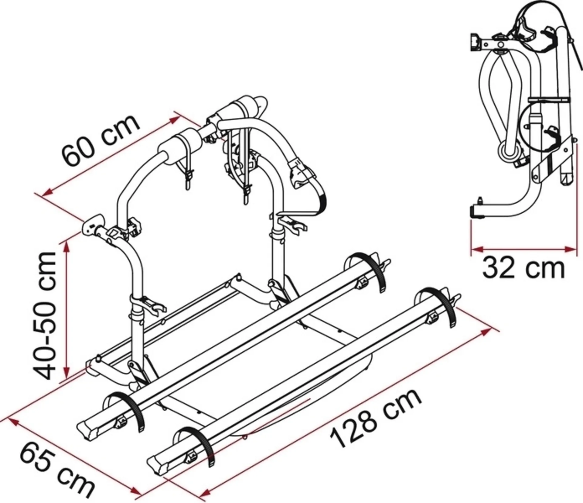 Heckträger Carry Bike CL für 2 Räder Heckträger Carry Bike CL für 2 Räder
