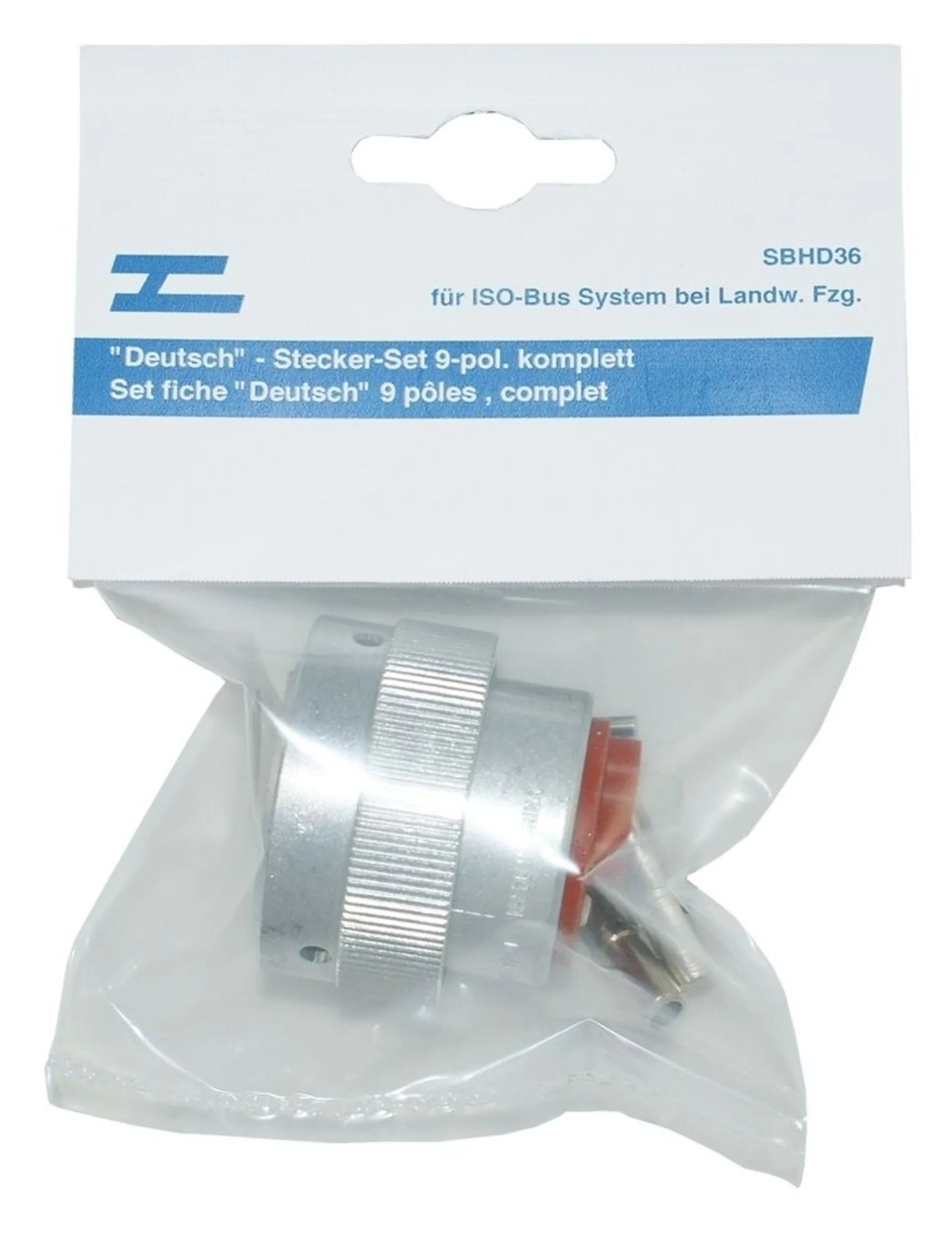 "Deutsch" - Stecker-Set 9-pol. inkl. Pins für ISO-Bus System bei Landw. Fzg.