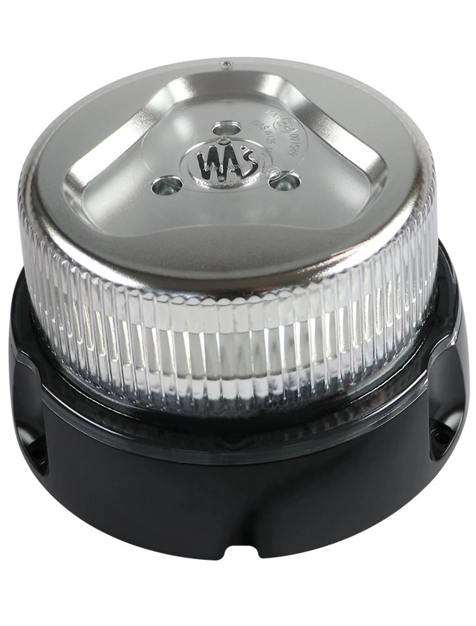WAS LED-Blitzleuchte 12/24 V transp. + gelb. Licht