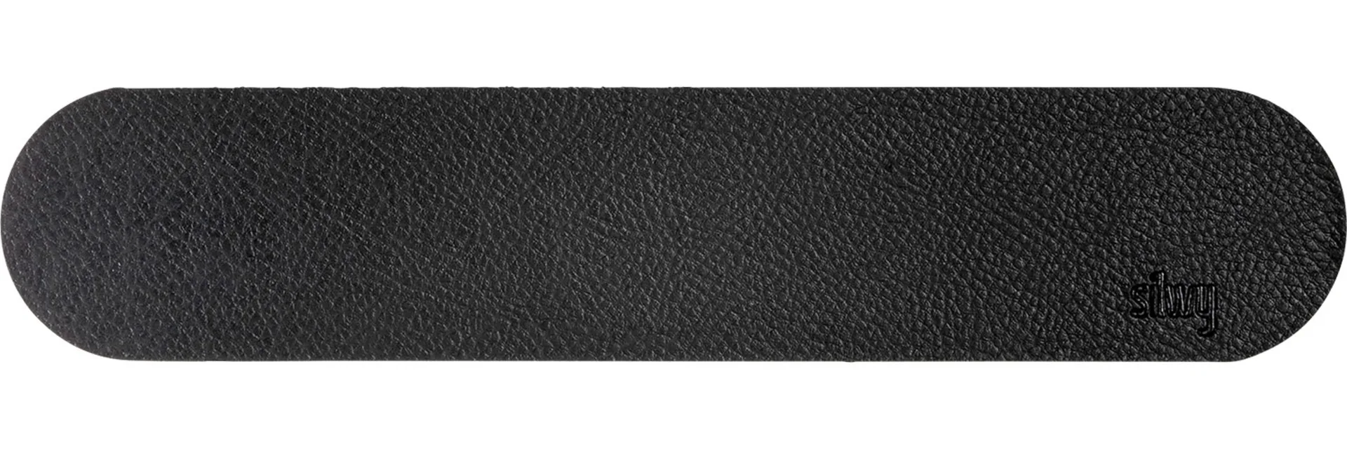 silwy® Metall-Leiste 25 cm mit Ledercoating black