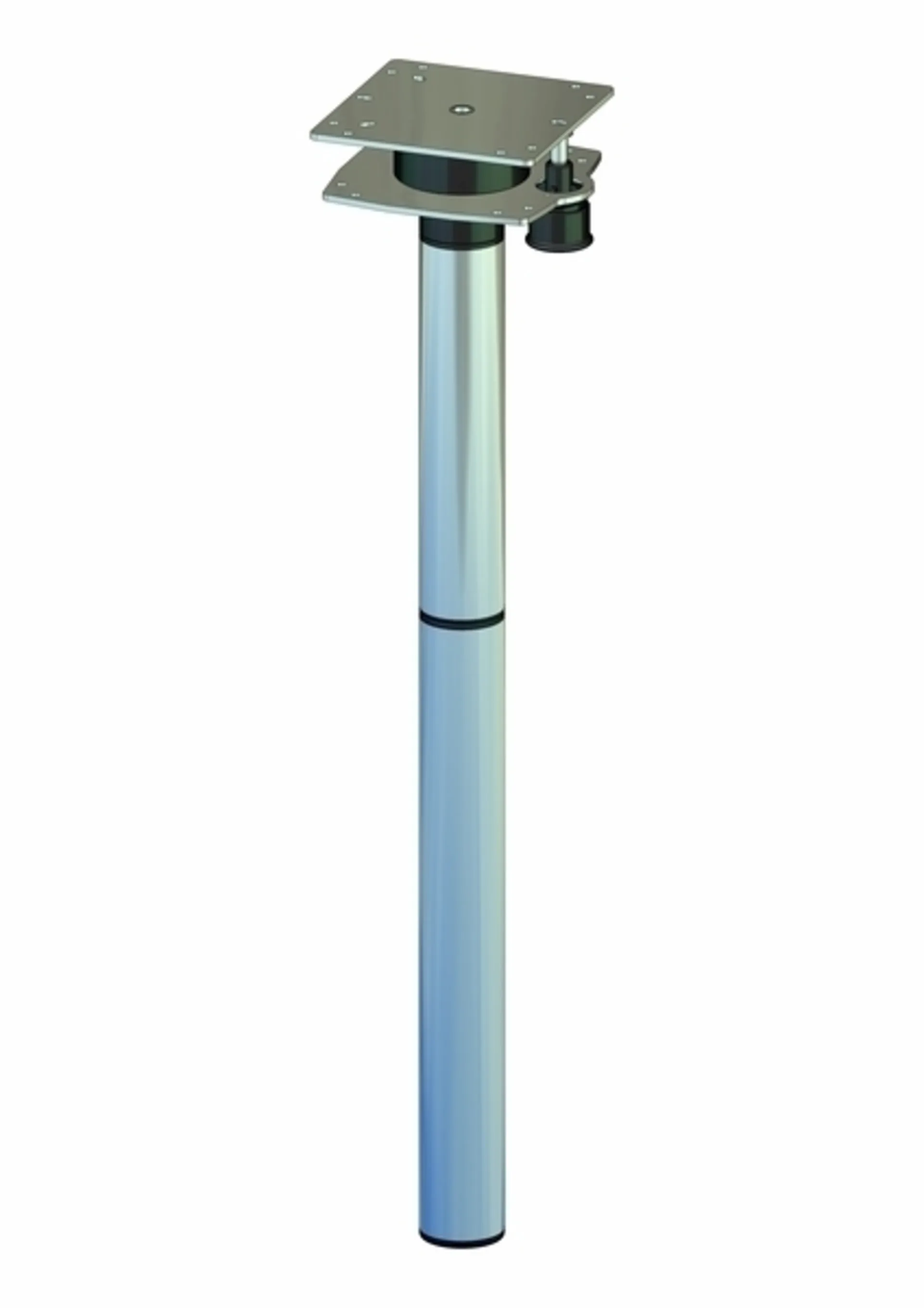 Ilse Ausdrehfuß für Tischplatte 3-tlg. 700 mm silber