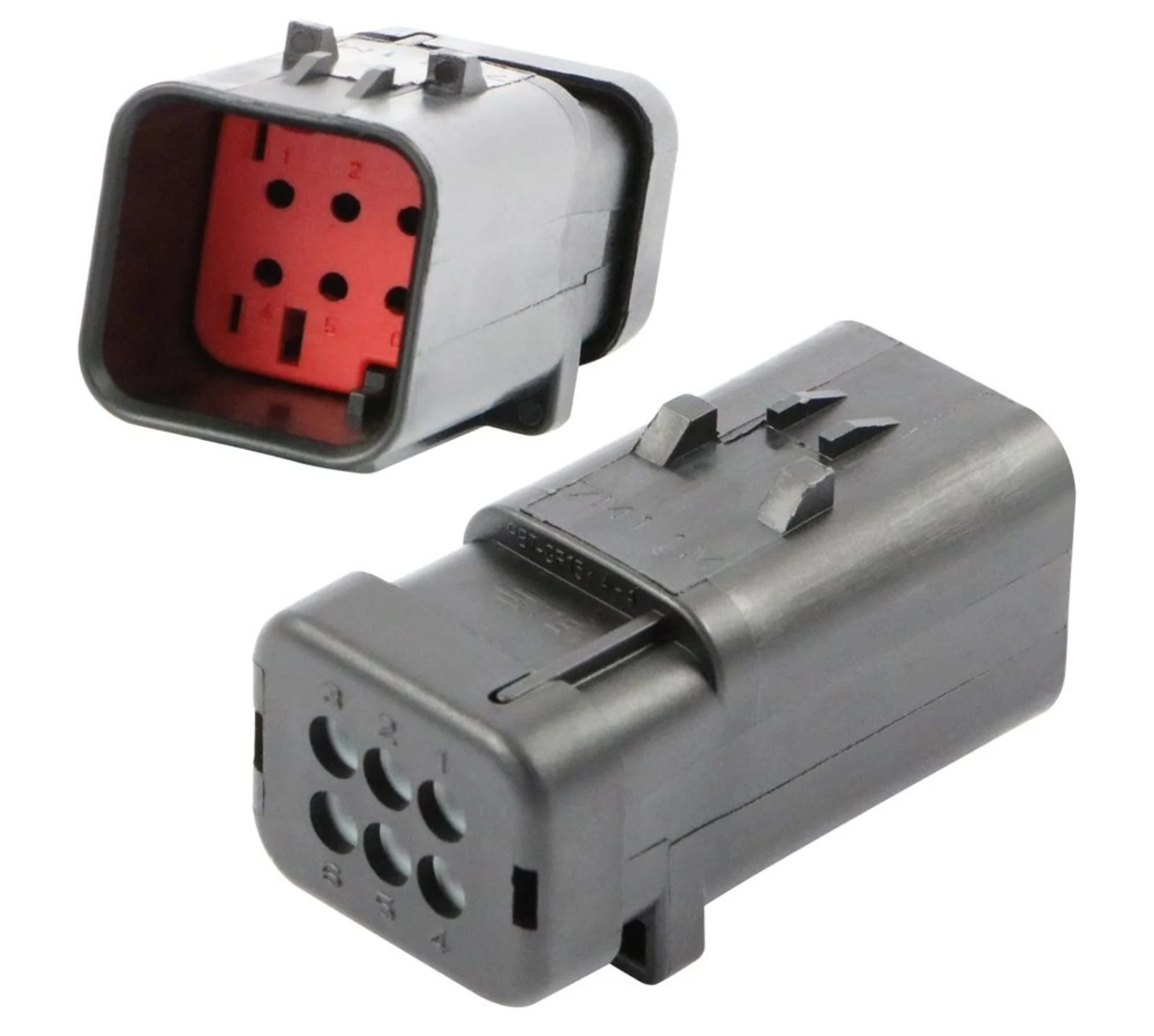 AMPSeal 16 - Stiftgehäuse 6-pol. Key A rot 6-polig