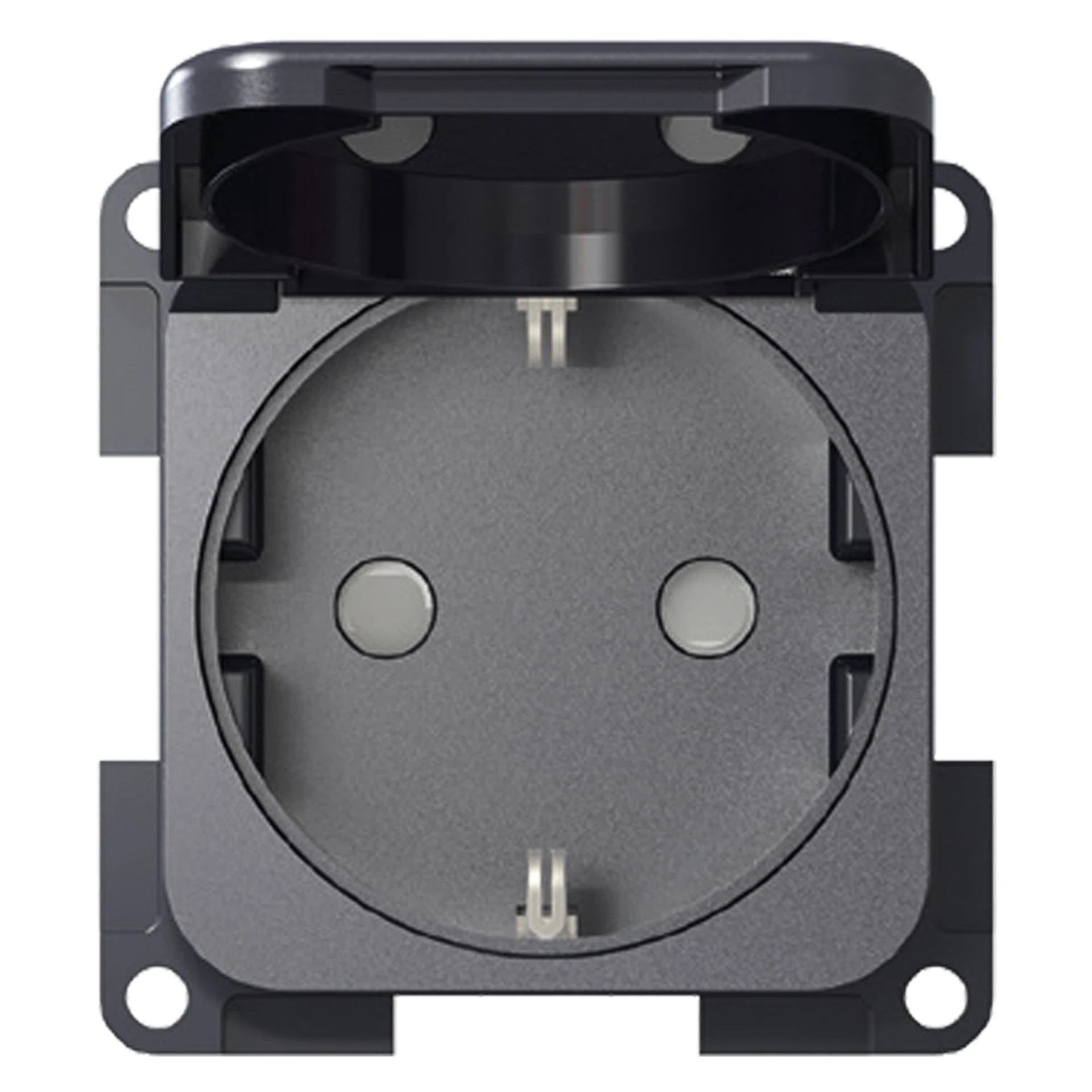 Inprojal System 10.000 Schutzkontaktstecker Steckdose schwarz