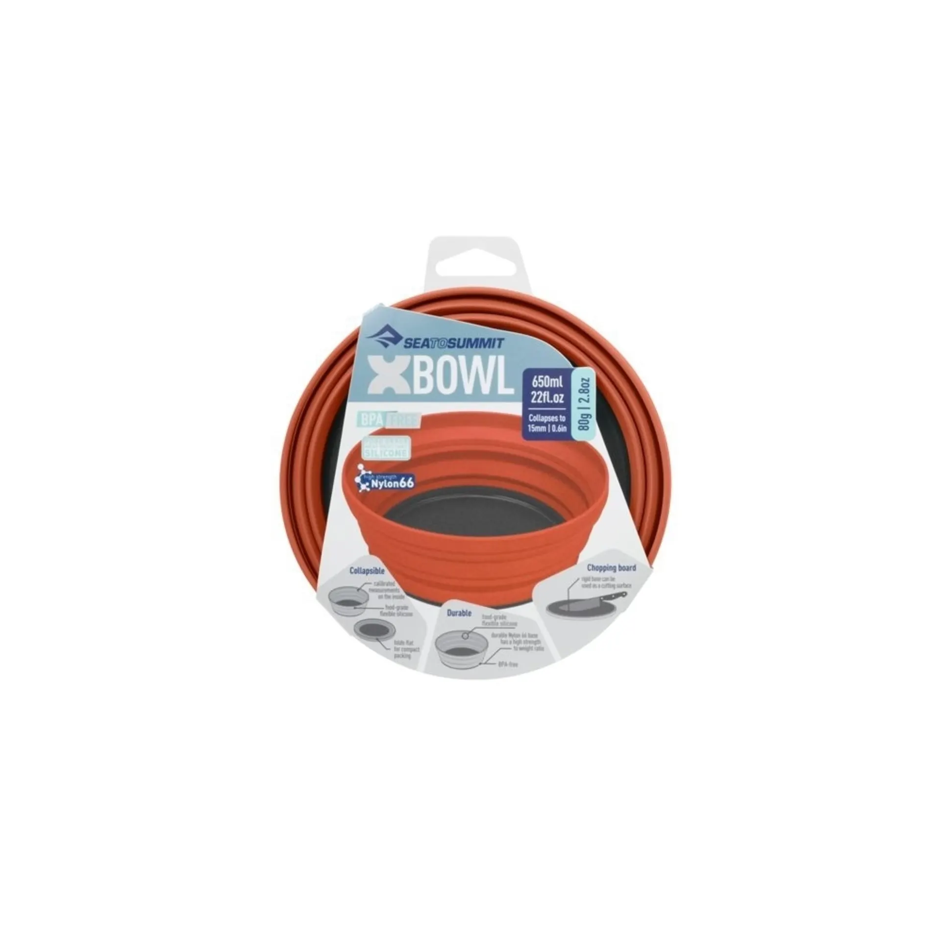 Sea to Summit X-Bowl Faltbare Schüssel 650 ml Rust