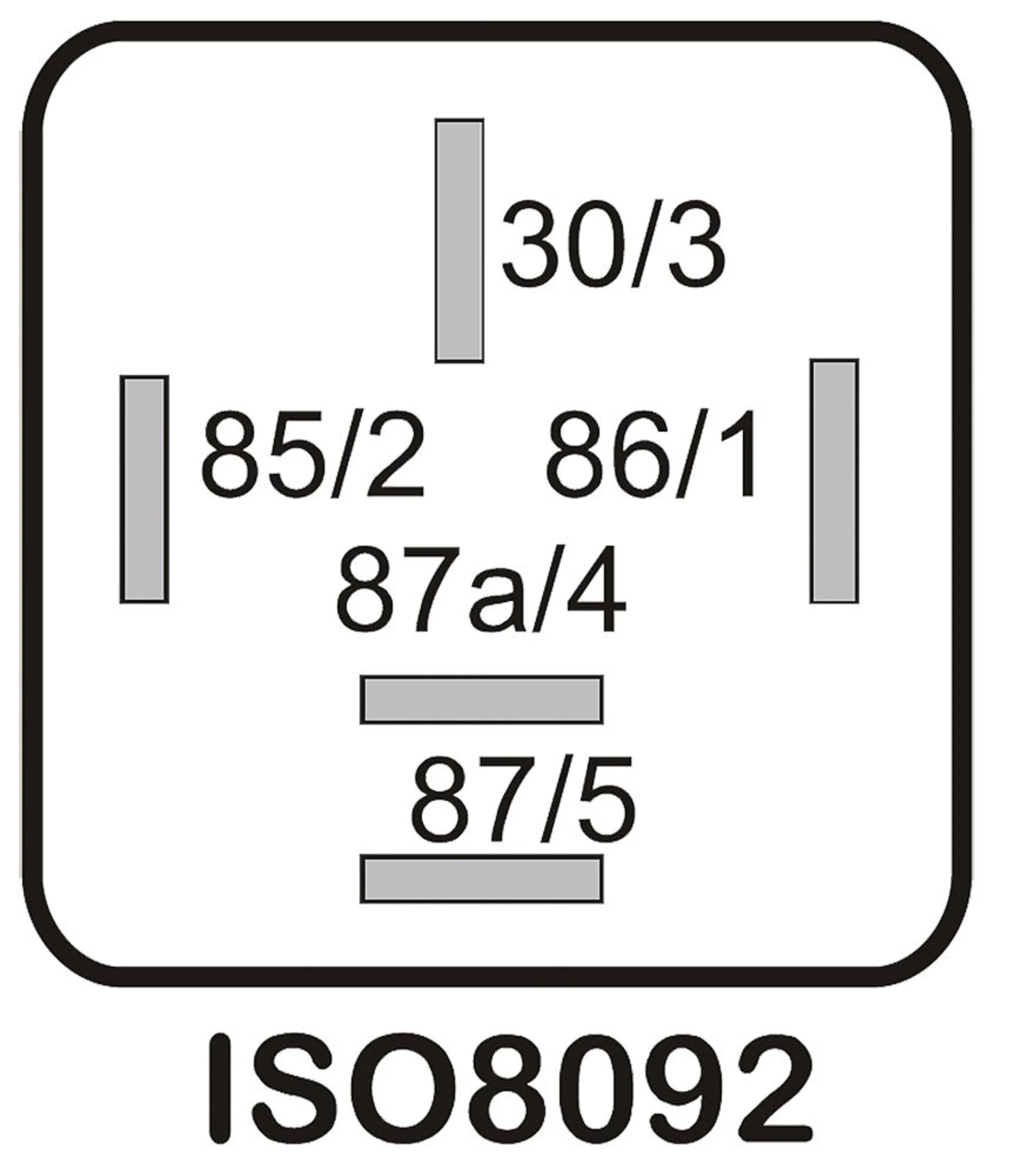 Mini-relais 12V 40A, 0-1, 2x87, avec résistance