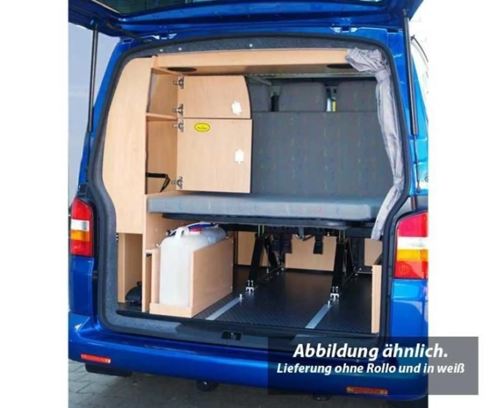 Möbelzeile TrioStyle Hochglanz Weiss für VW T6/5 LR mit Schranktüren