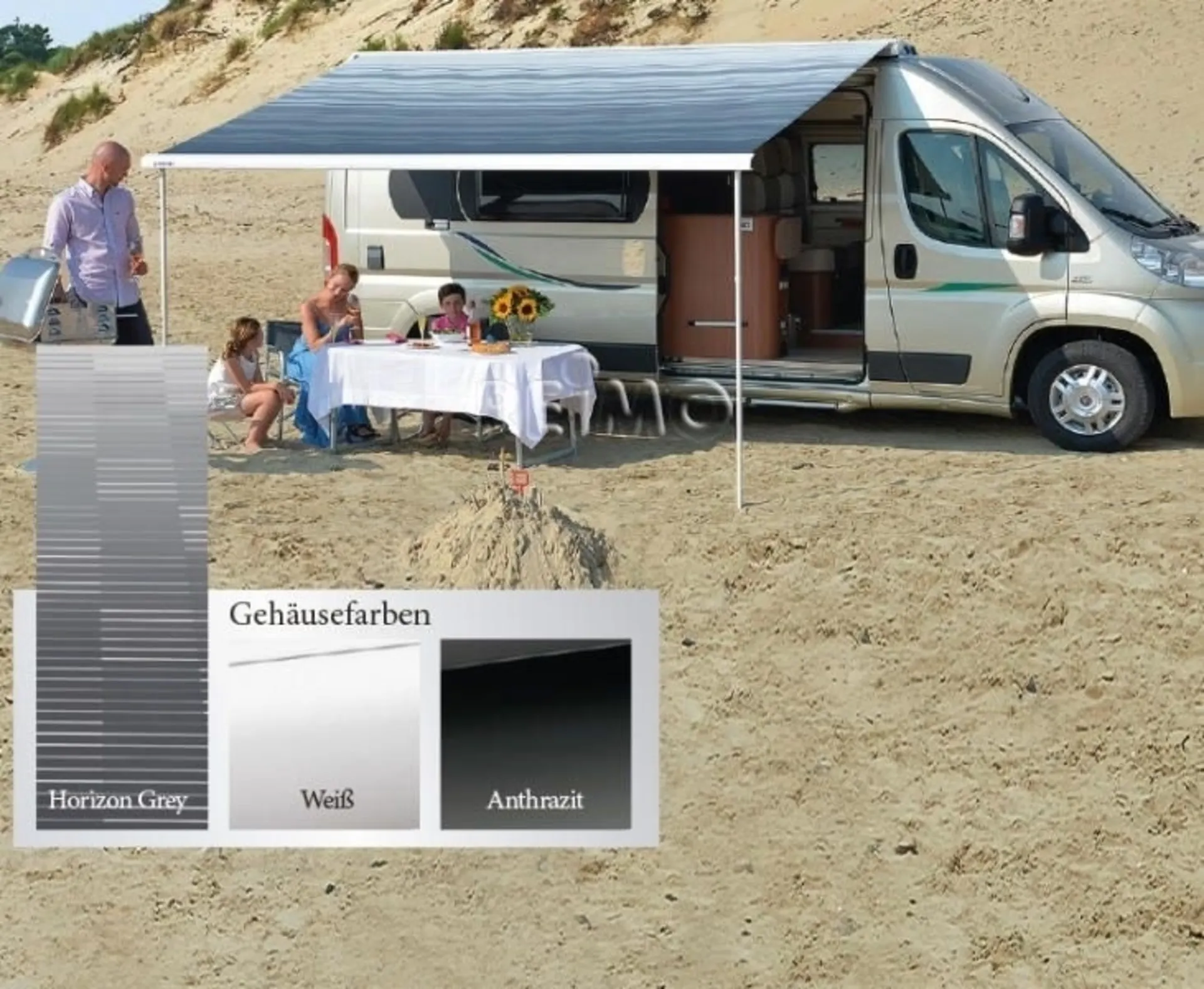 PR 2000 3,75m kit Ducato,Boxer,Jumper, boîtier:blanc