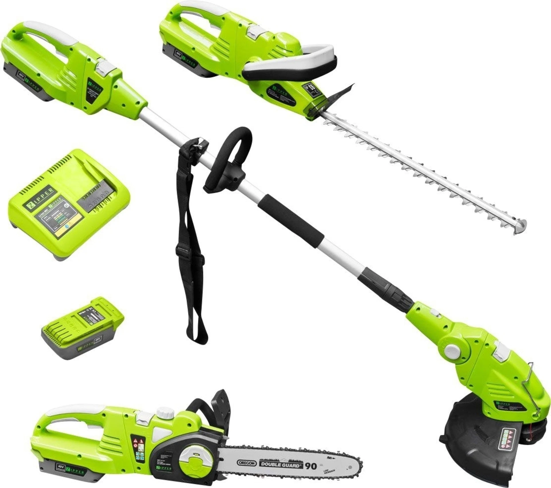 Zipper ZI-GPS40V-AKKU Gartenpflege Set (inkl. Akku