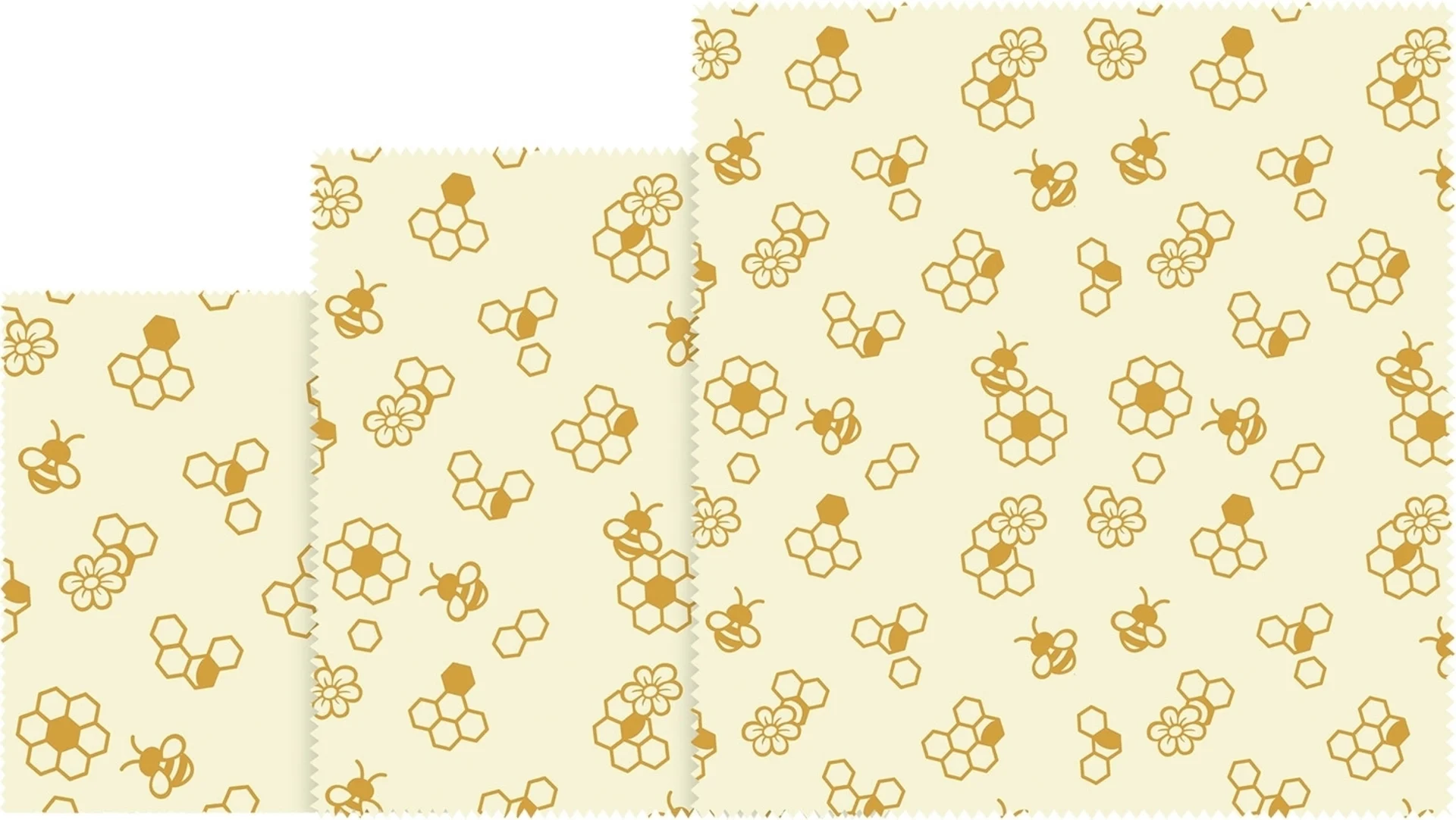 Nuts Innovations chiffon de cire d'abeille set de 3 rayons de miel