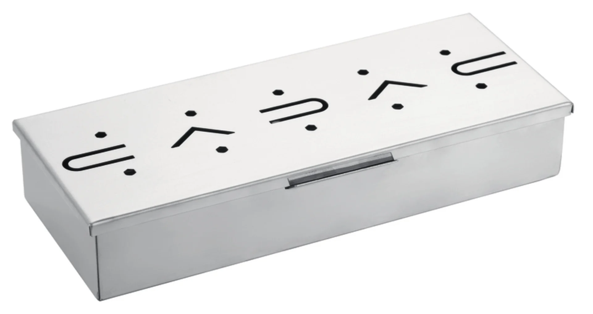 Boîte à fumigation en acier inoxydable pour les barbecues au charbon de bois et au gaz - 23x9x4cm Boîte à fumigation en acier inoxydable pour les barbecues au charbon de bois et au gaz - 23x9x4cm