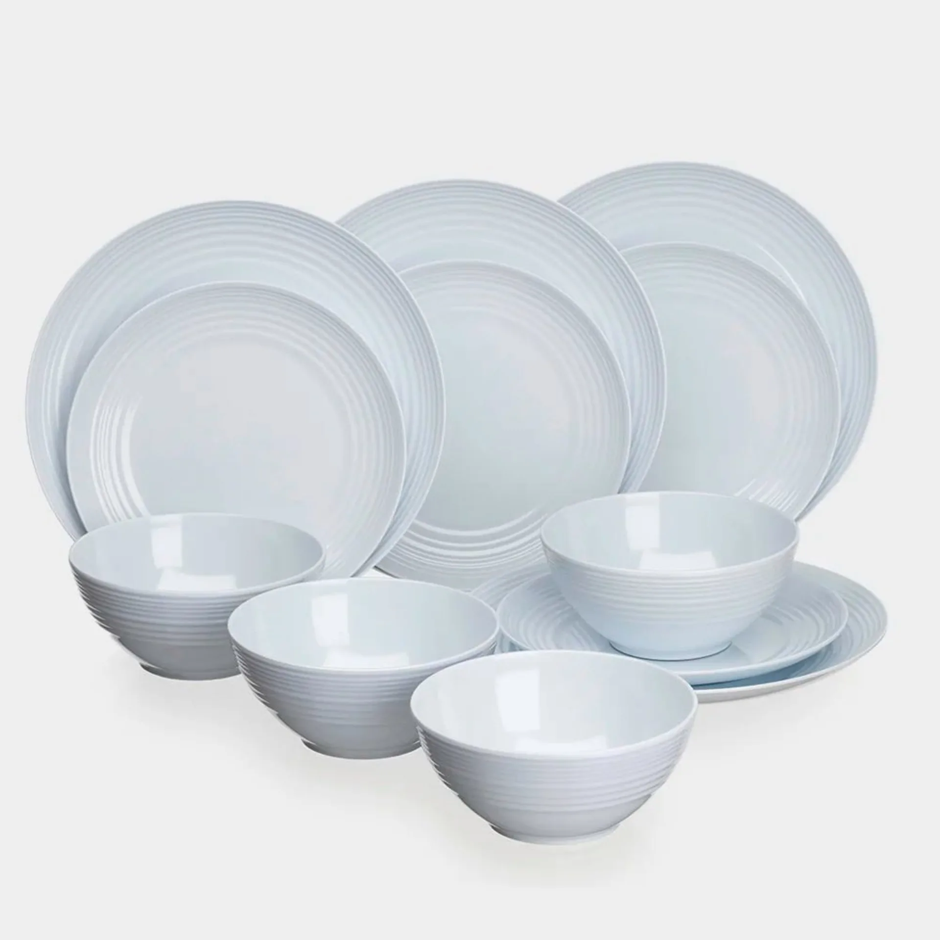 Flamefield Non-Slip Geschirr-Set 12-tlg. weiß für 4 Personen