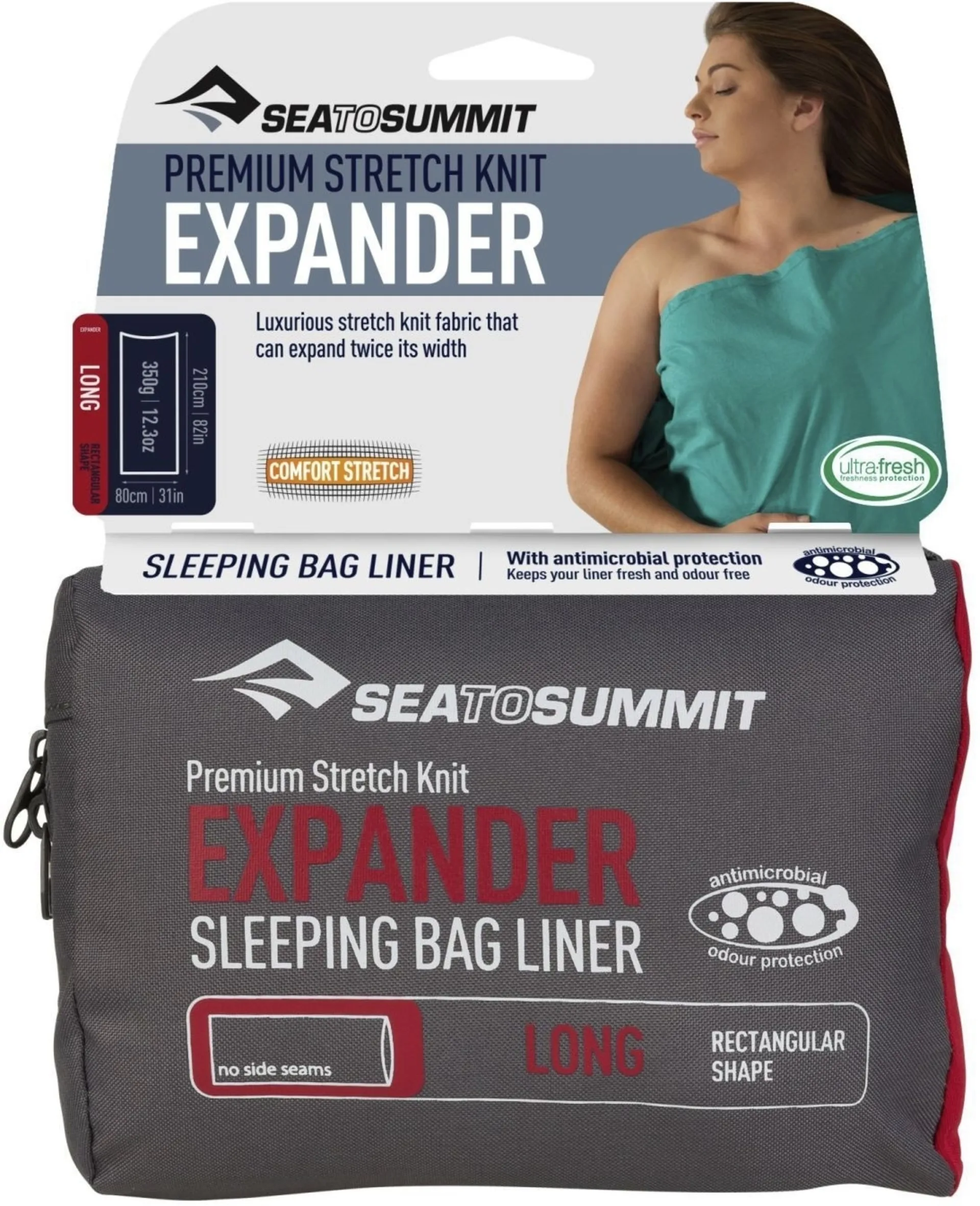 Sea to Summit Expander Liner Sac de couchage de voyage Inlett Long Sea foam