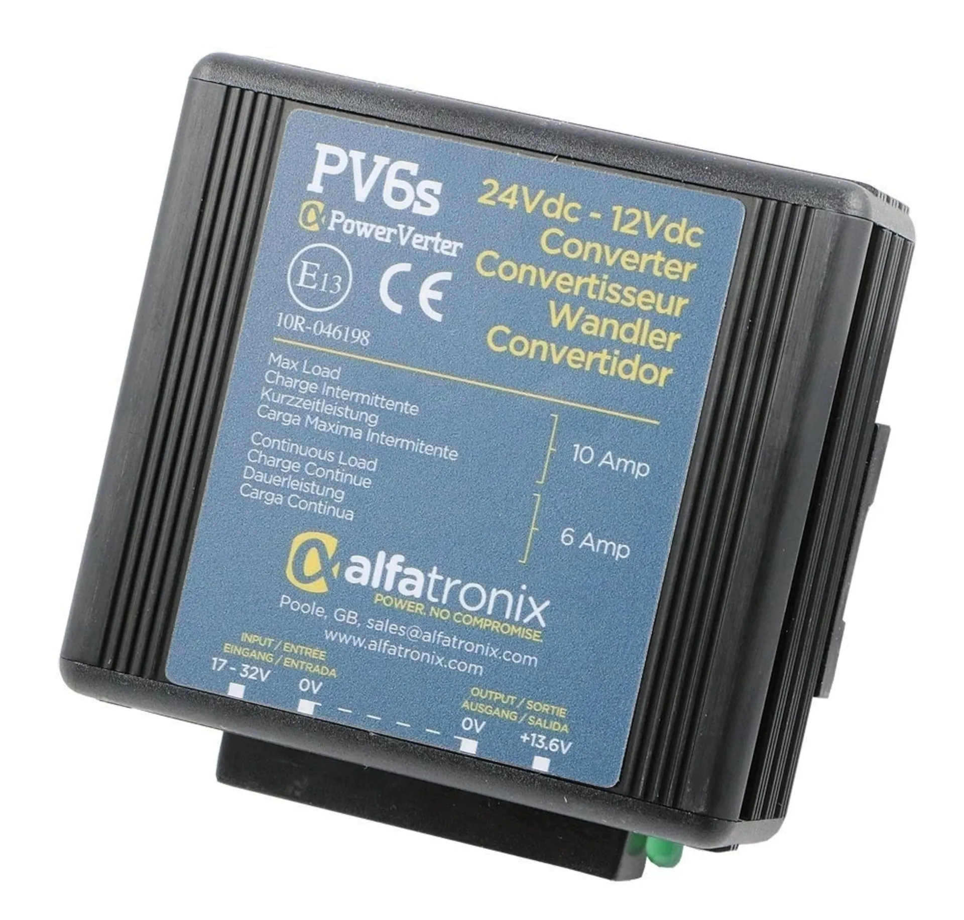 Alfatronix Spannungswandler 24V->12V 6A 89x87x50mm * lebenslange Garantie *